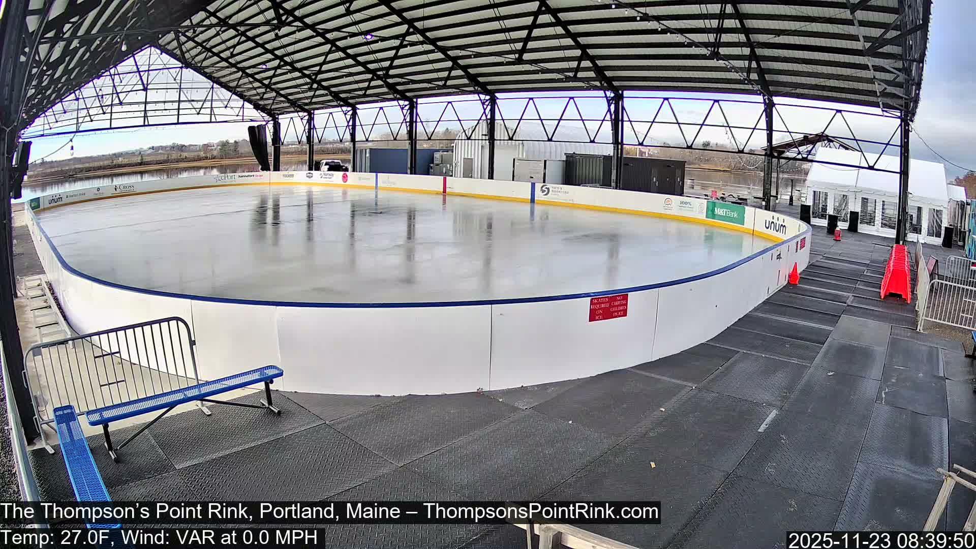 The Thompson’s Point Rink, Ice Skating Live Cam - Portland, Maine, USA