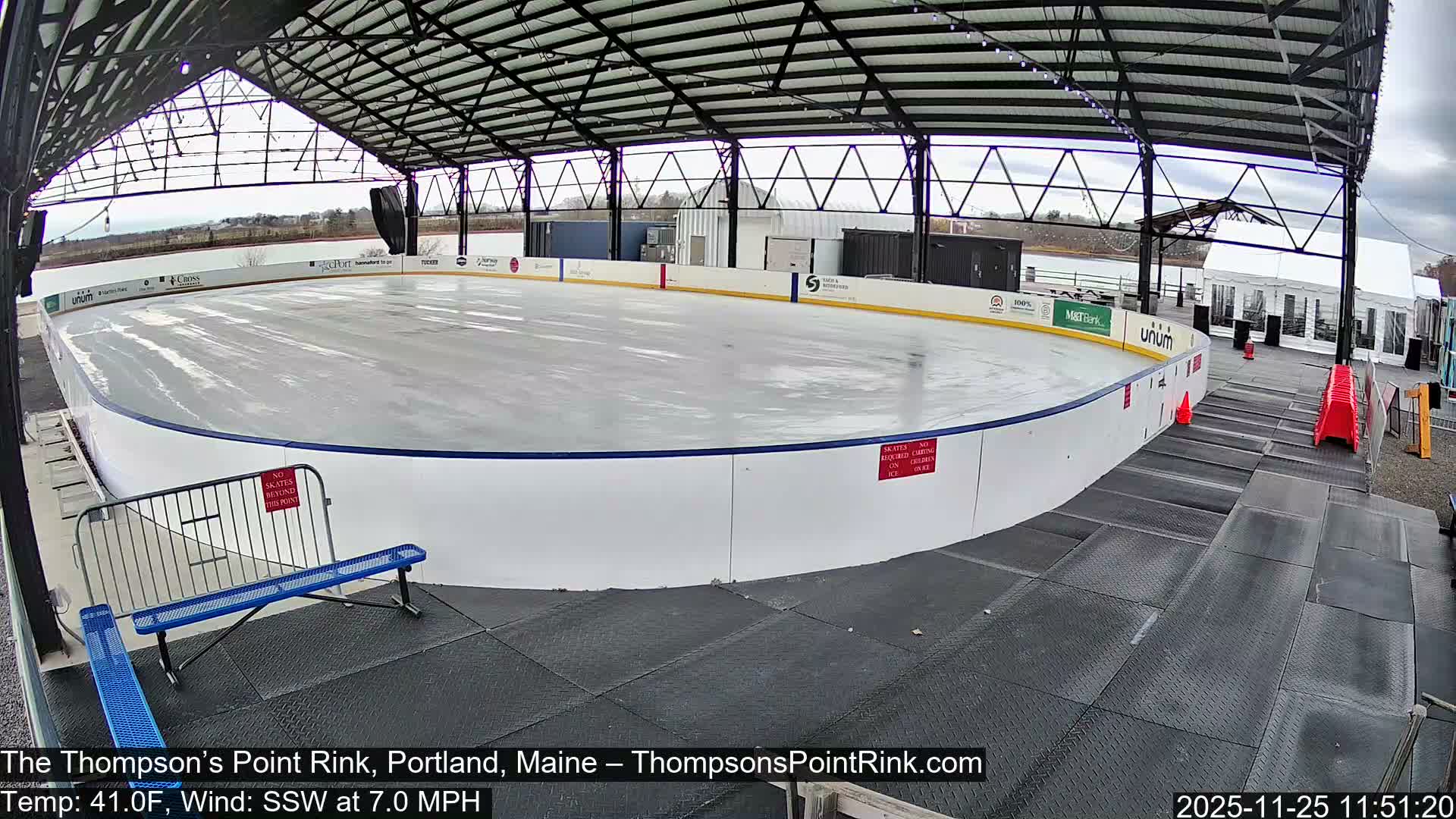 The Thompson’s Point Rink, Ice Skating Live Cam - Portland, Maine, USA