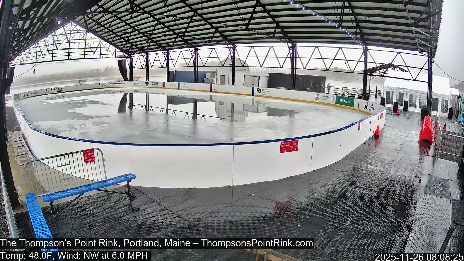 The Thompson’s Point Rink, Ice Skating Live Cam - Portland, Maine, USA