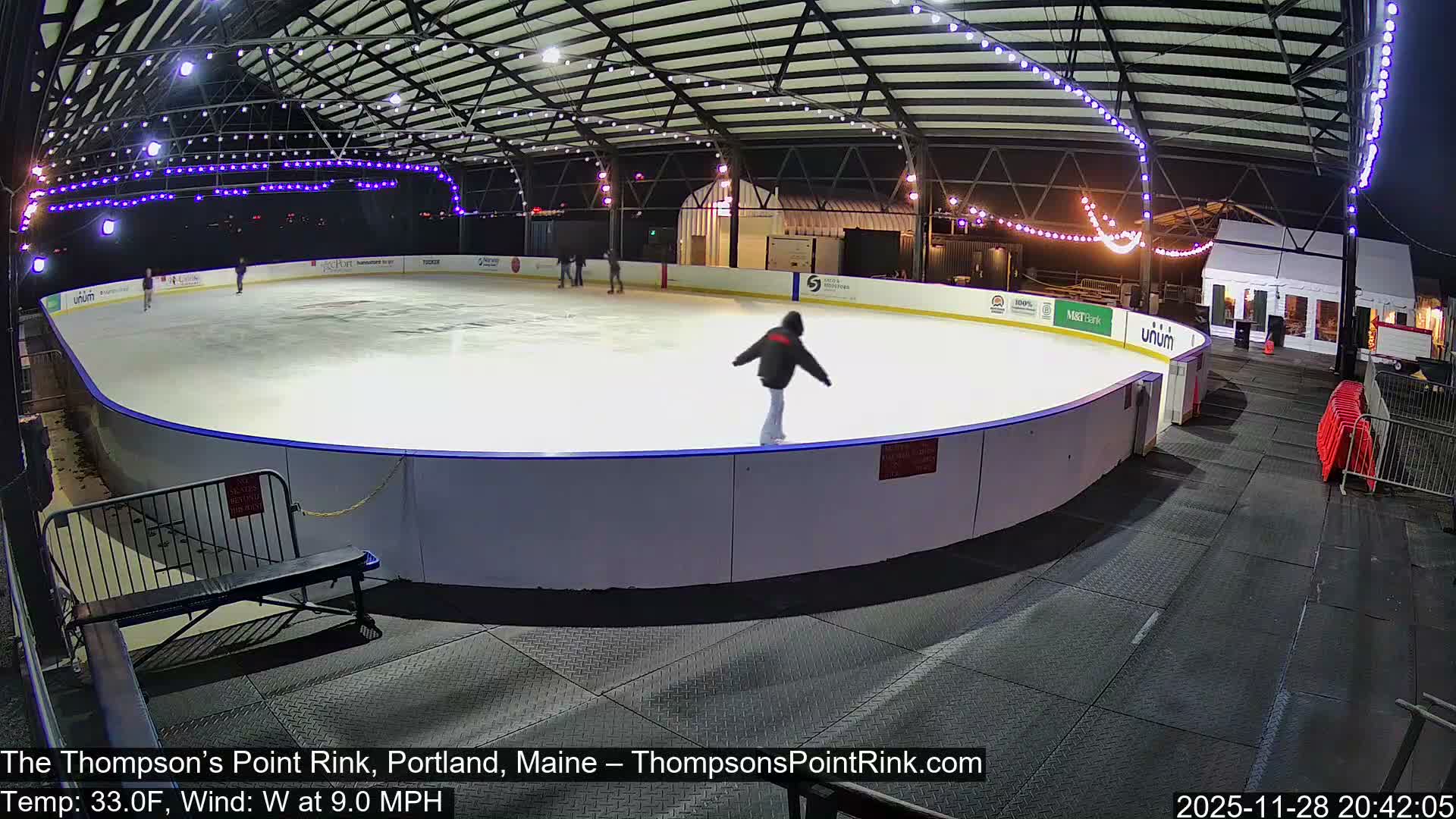 The Thompson’s Point Rink, Ice Skating Live Cam - Portland, Maine, USA