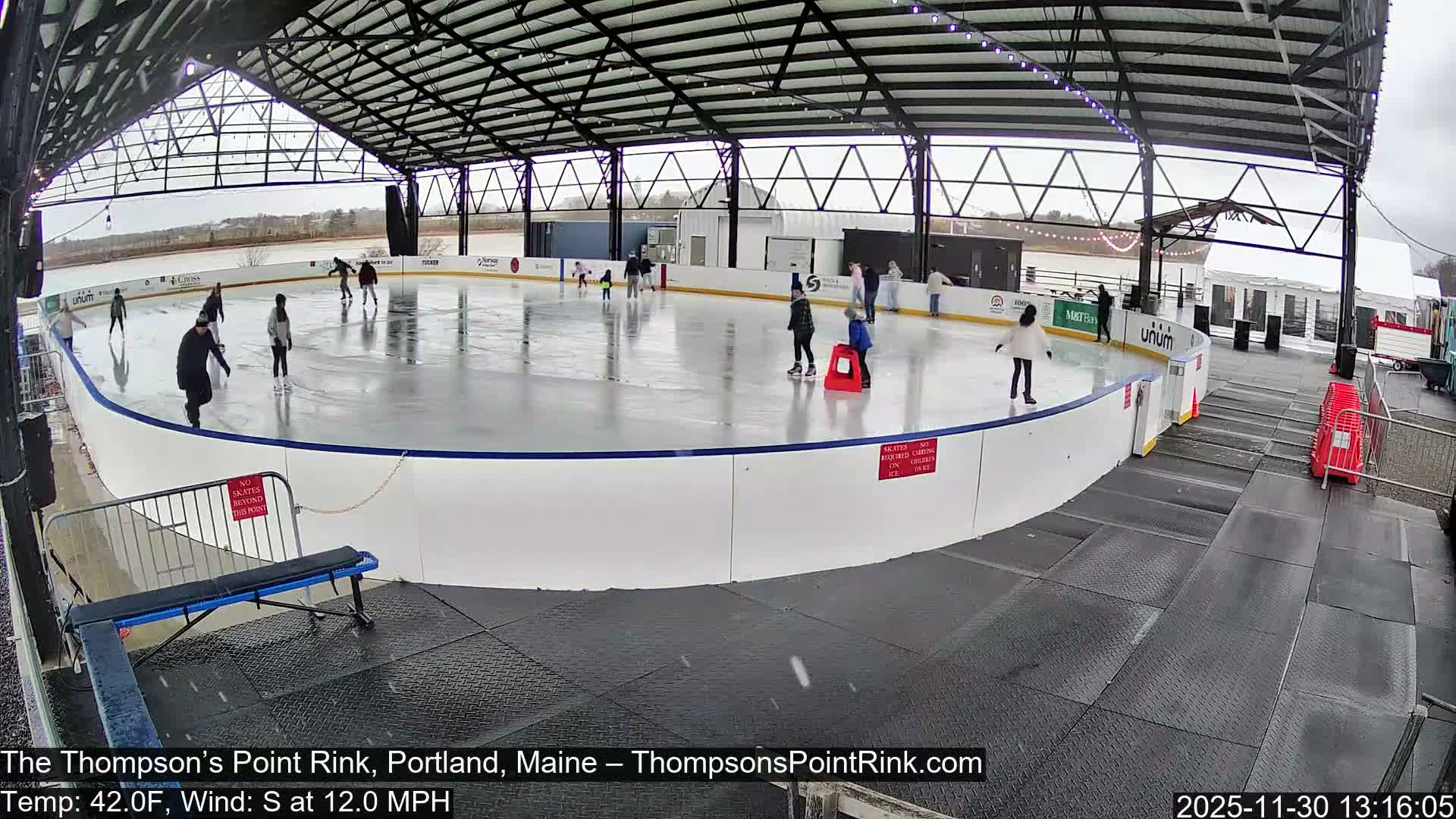 The Thompson’s Point Rink, Ice Skating Live Cam - Portland, Maine, USA