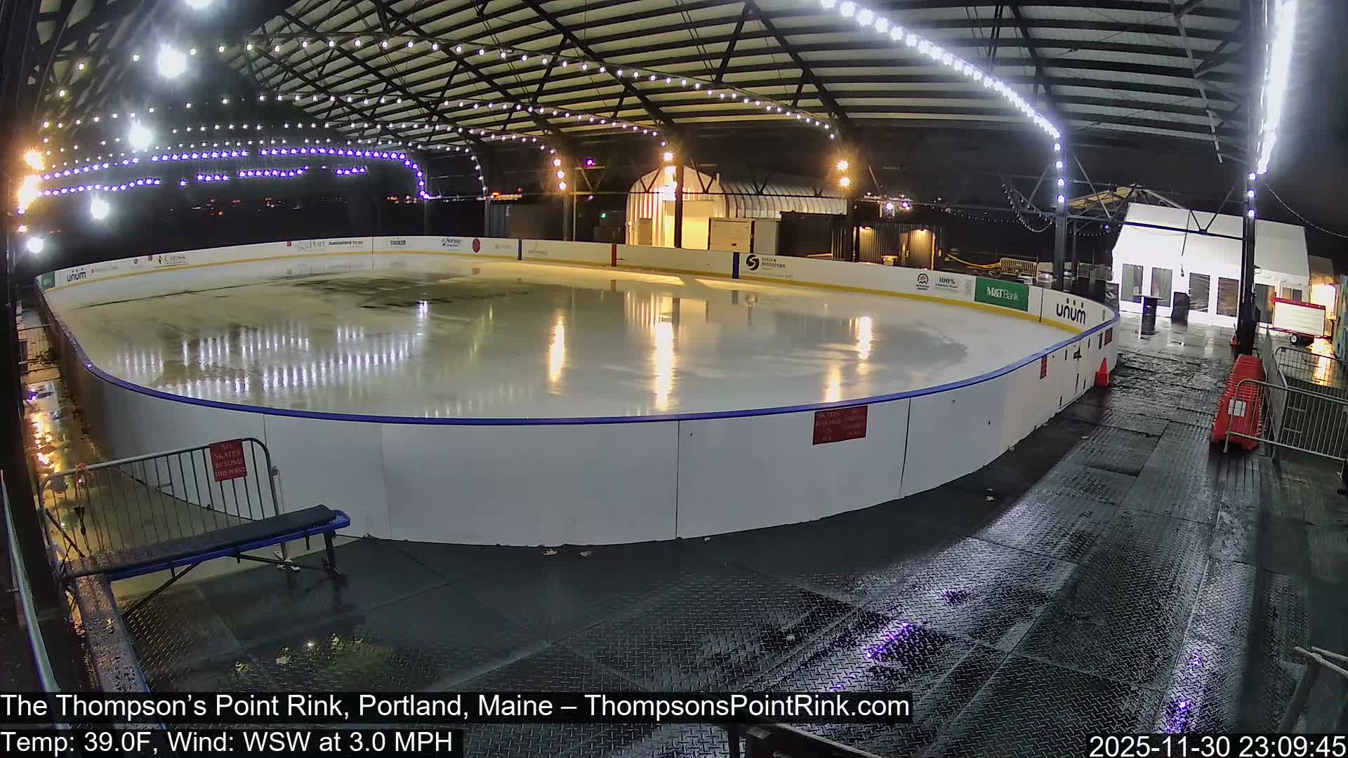 The Thompson’s Point Rink, Ice Skating Live Cam - Portland, Maine, USA