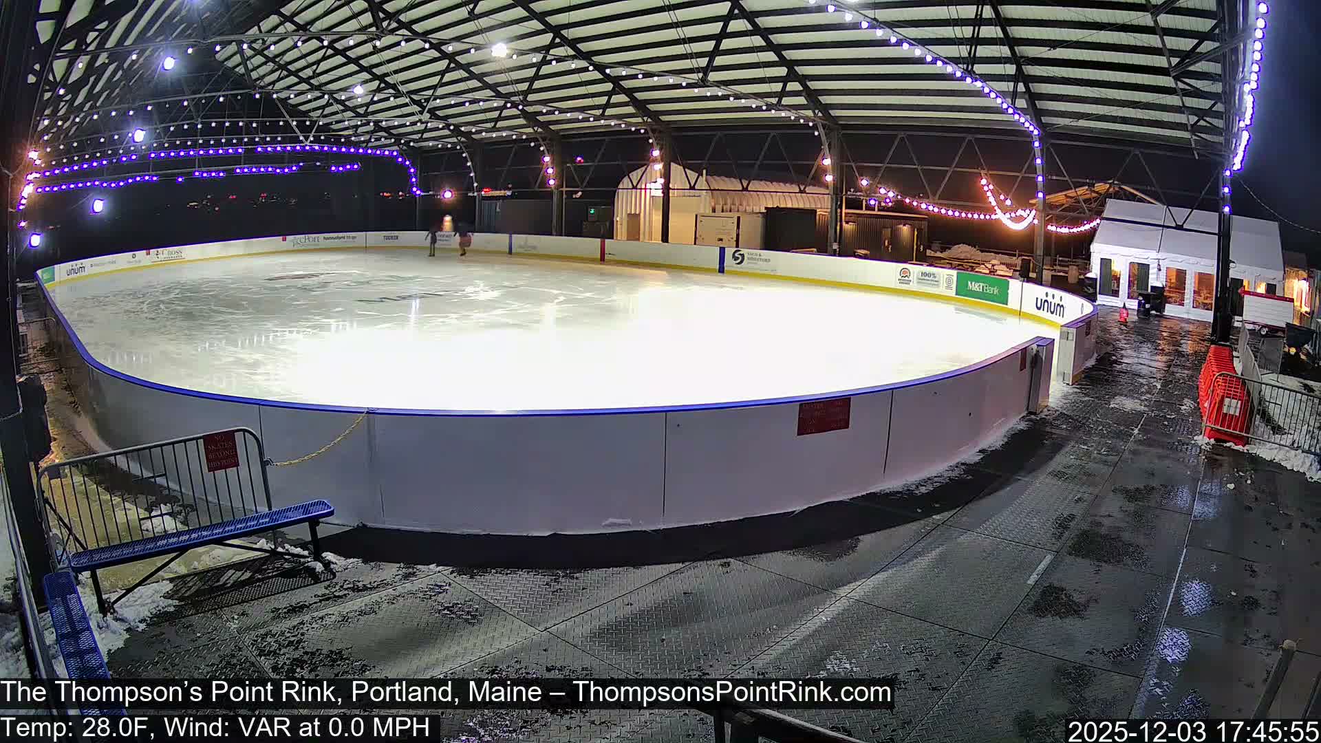 The Thompson’s Point Rink, Ice Skating Live Cam - Portland, Maine, USA