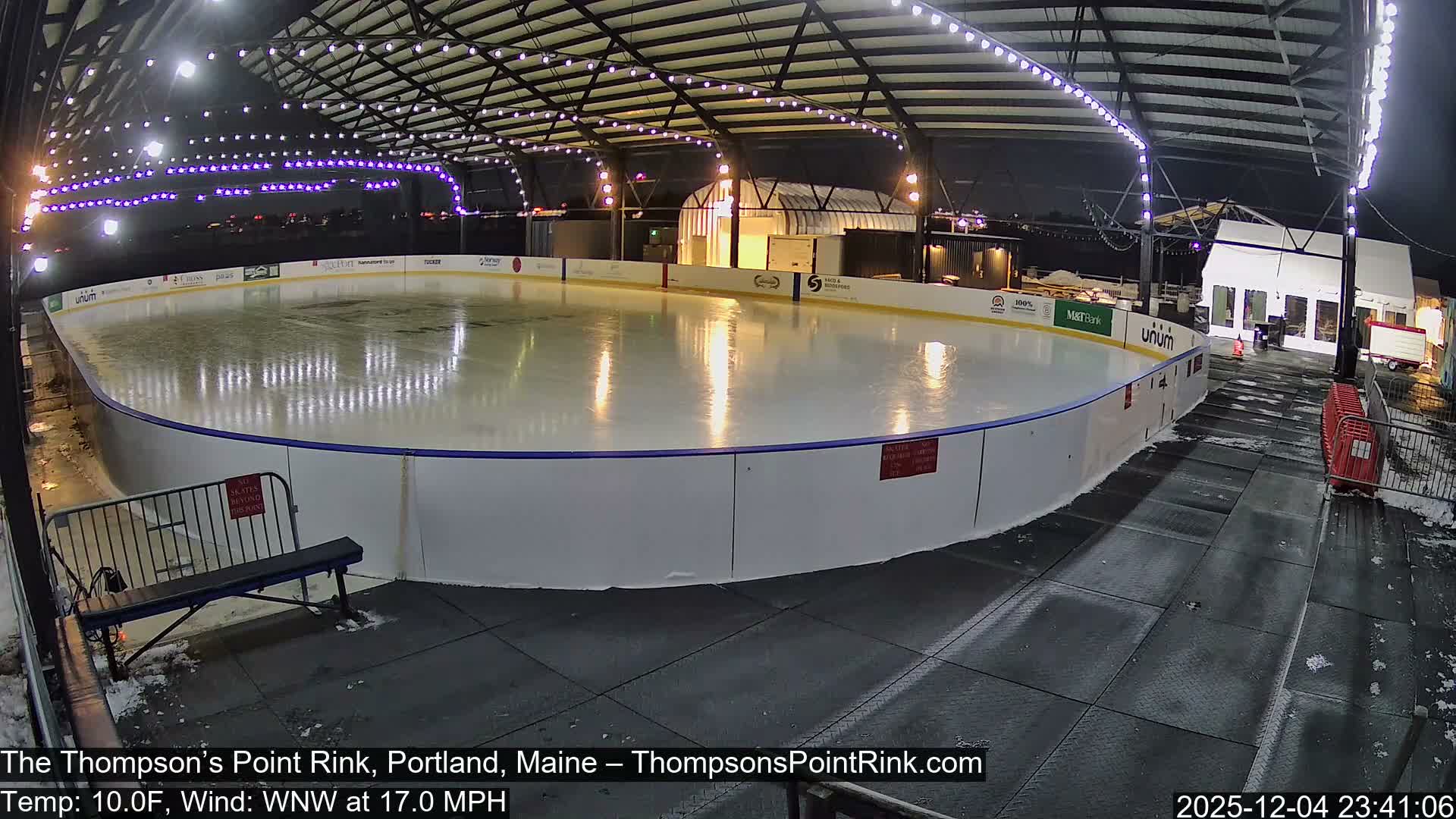 The Thompson’s Point Rink, Ice Skating Live Cam - Portland, Maine, USA