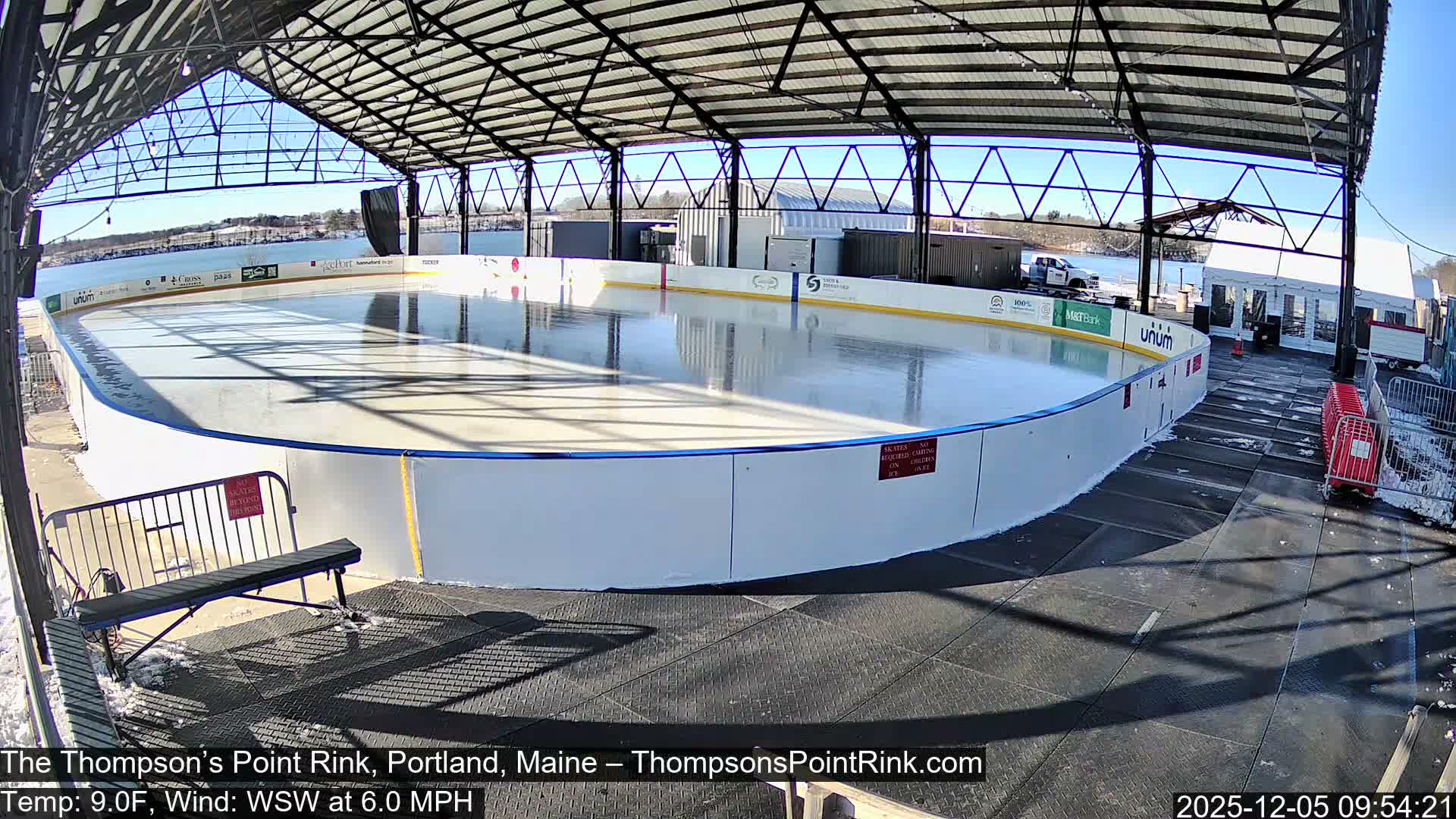 The Thompson’s Point Rink, Ice Skating Live Cam - Portland, Maine, USA