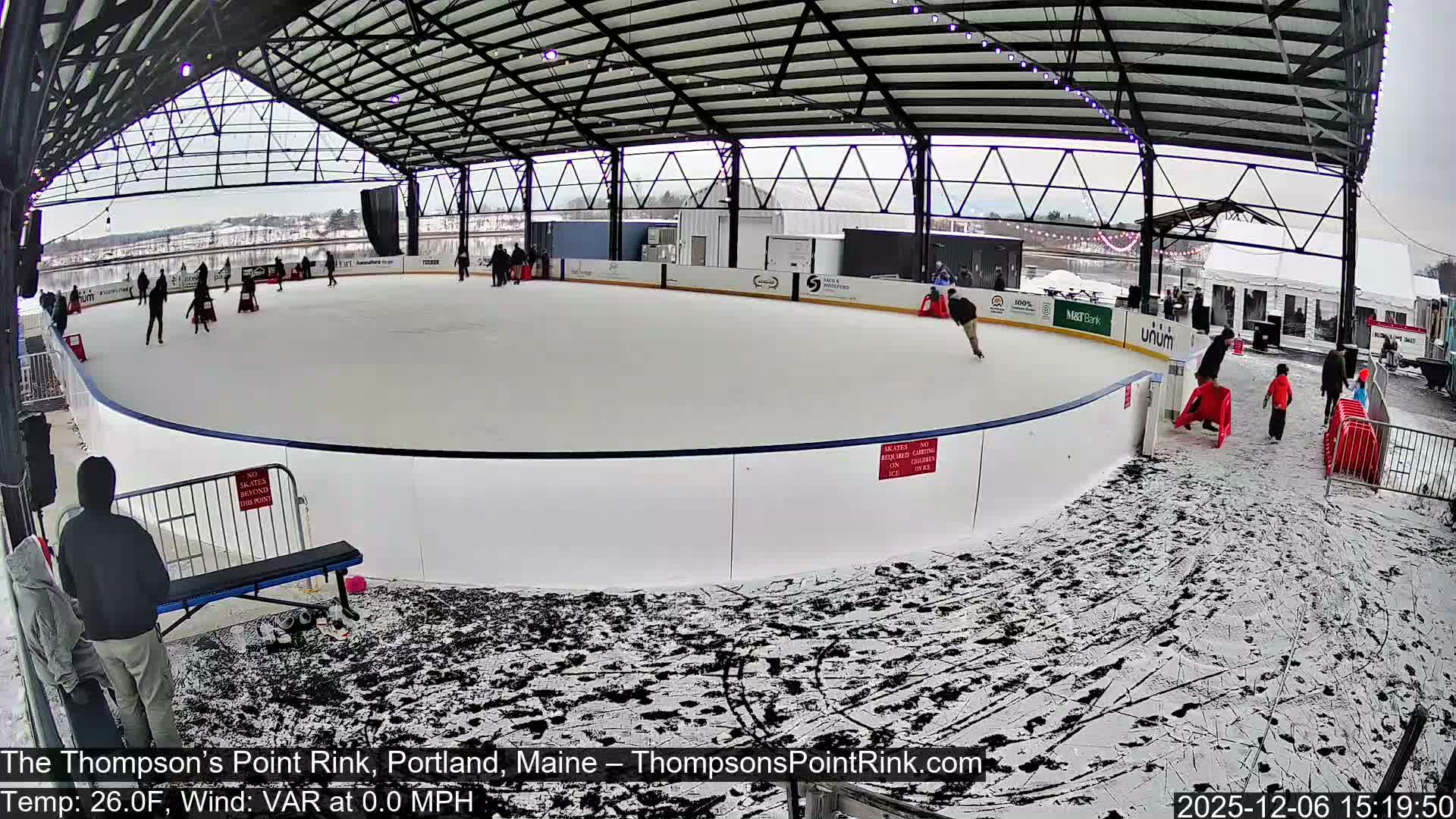 The Thompson’s Point Rink, Ice Skating Live Cam - Portland, Maine, USA