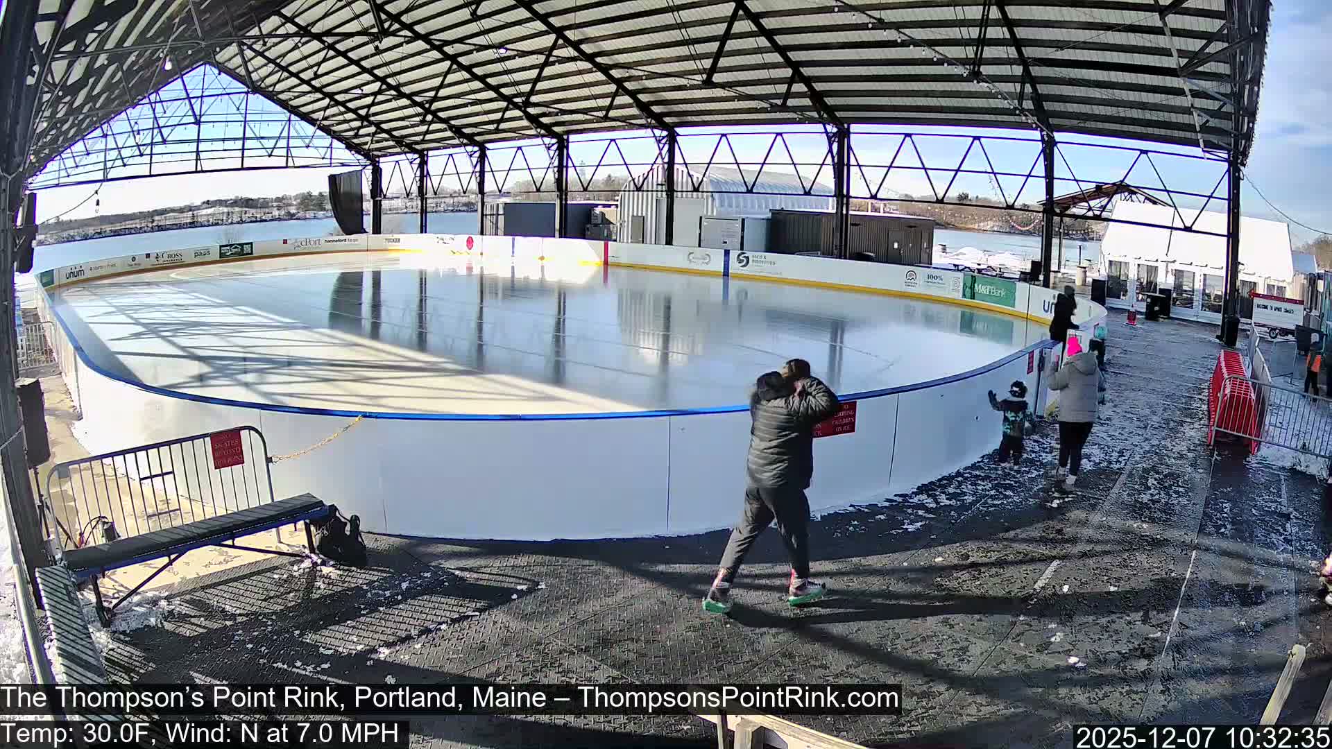 The Thompson’s Point Rink, Ice Skating Live Cam - Portland, Maine, USA