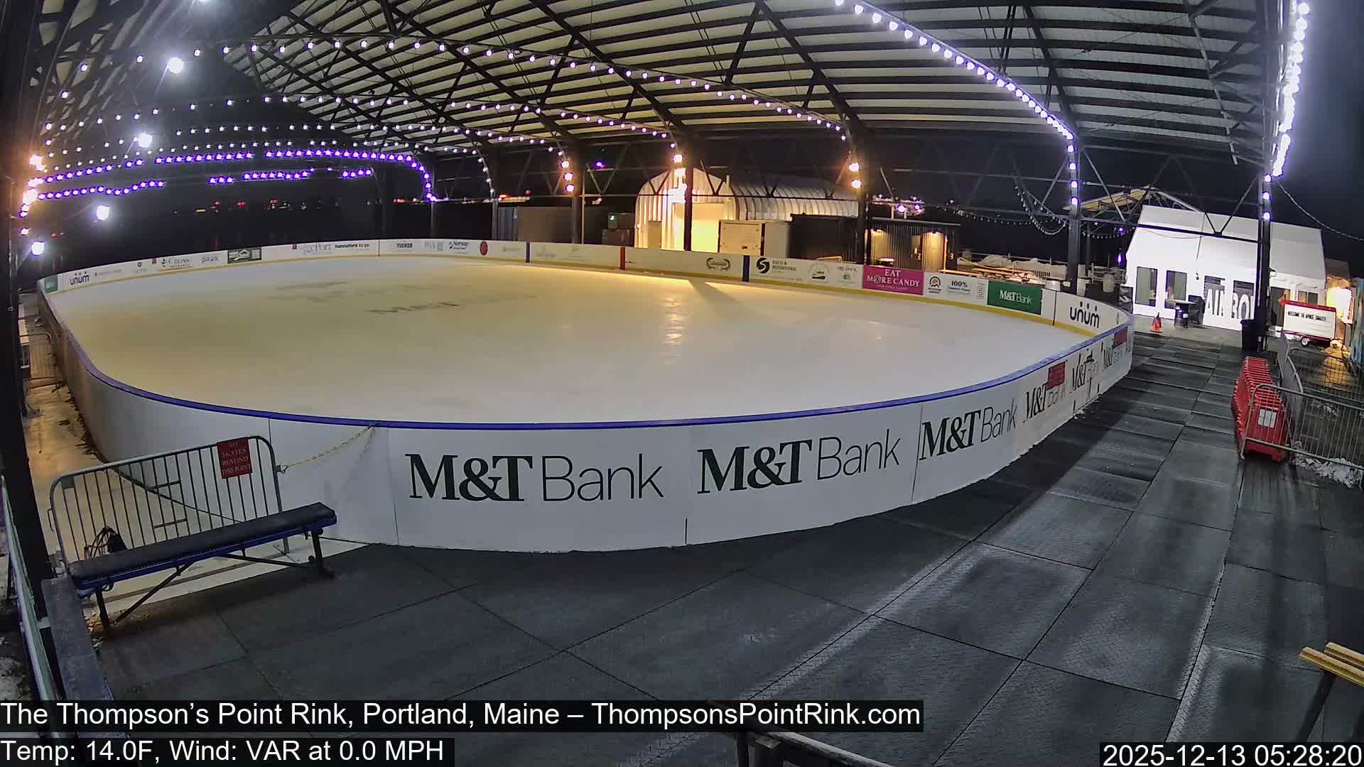 The Thompson’s Point Rink, Ice Skating Live Cam - Portland, Maine, USA