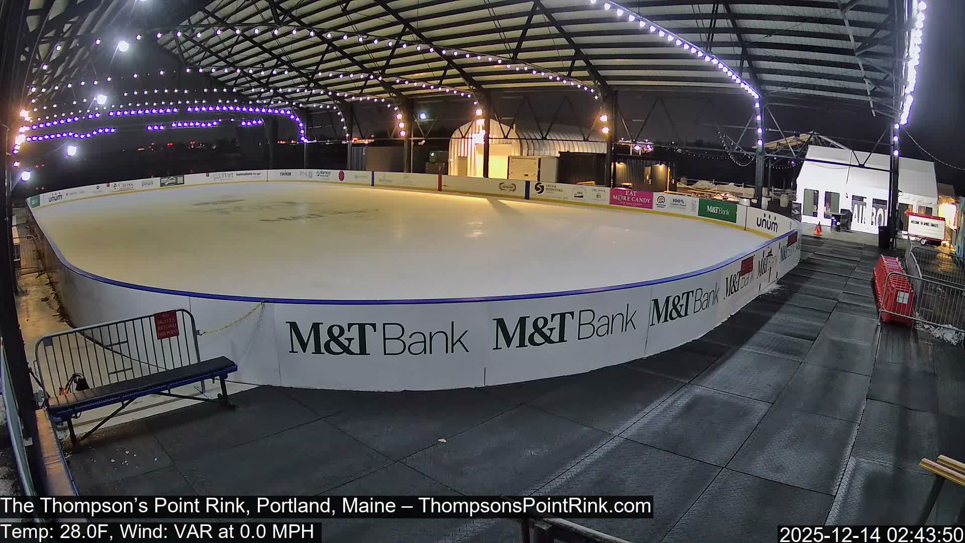 The Thompson’s Point Rink, Ice Skating Live Cam - Portland, Maine, USA