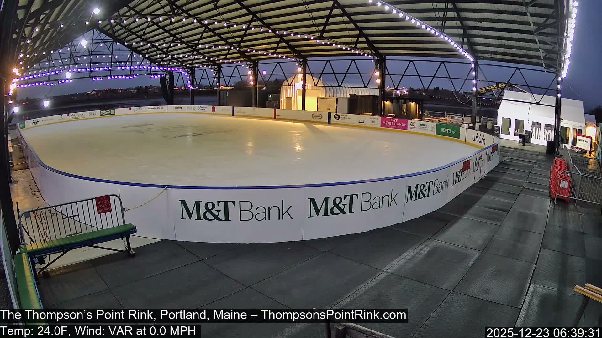 The Thompson’s Point Rink, Ice Skating Live Cam - Portland, Maine, USA