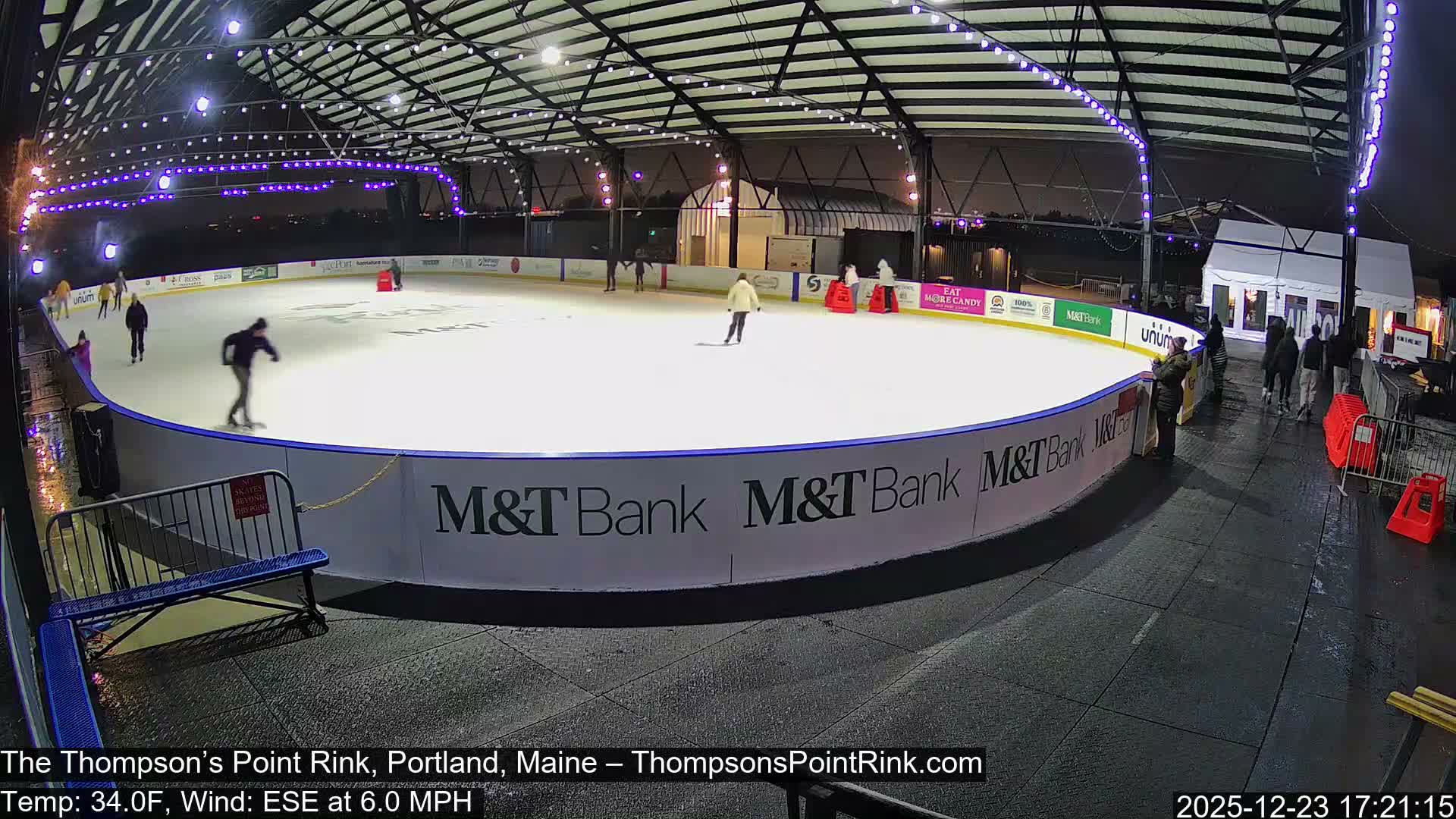 The Thompson’s Point Rink, Ice Skating Live Cam - Portland, Maine, USA