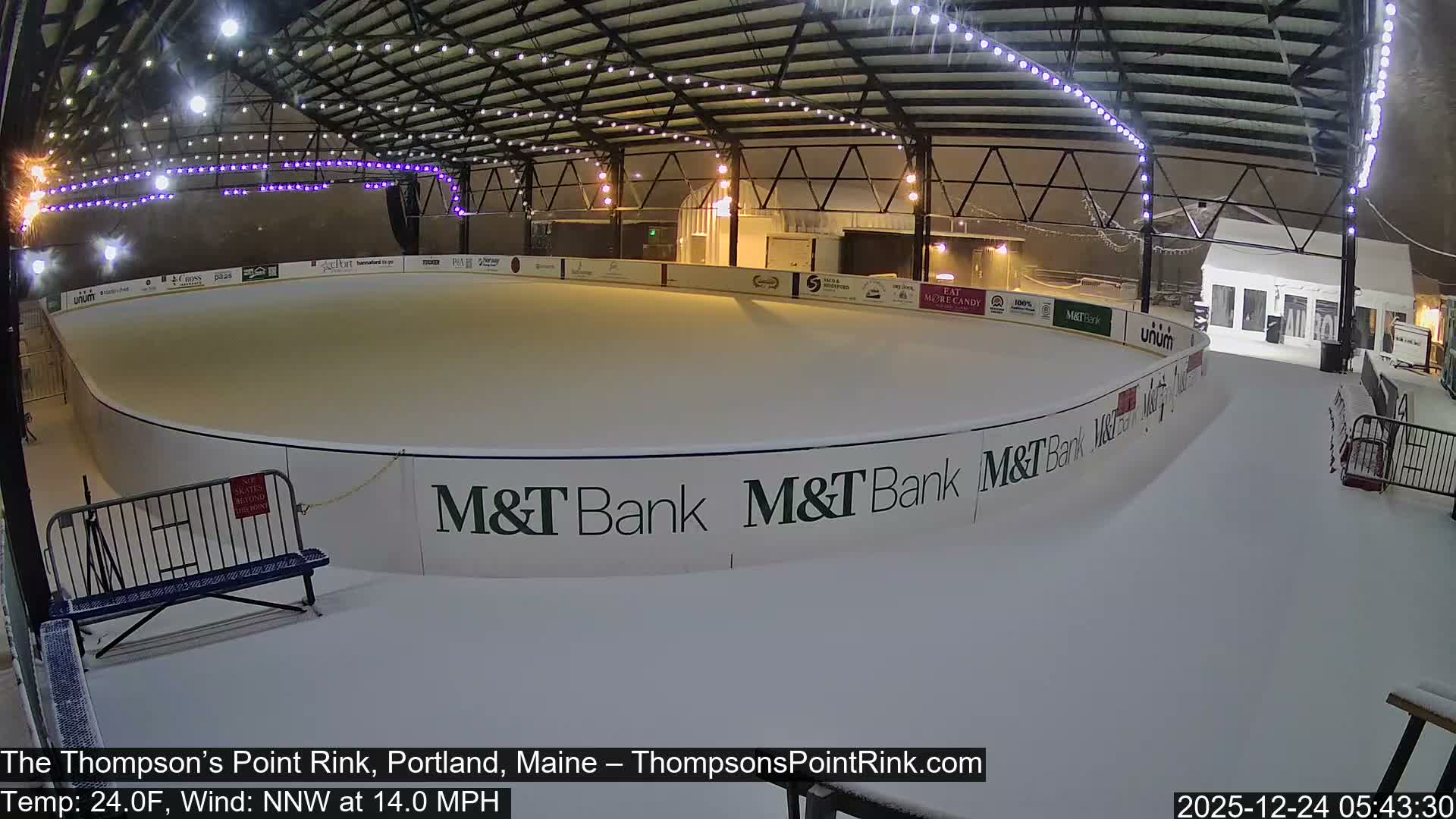 The Thompson’s Point Rink, Ice Skating Live Cam - Portland, Maine, USA