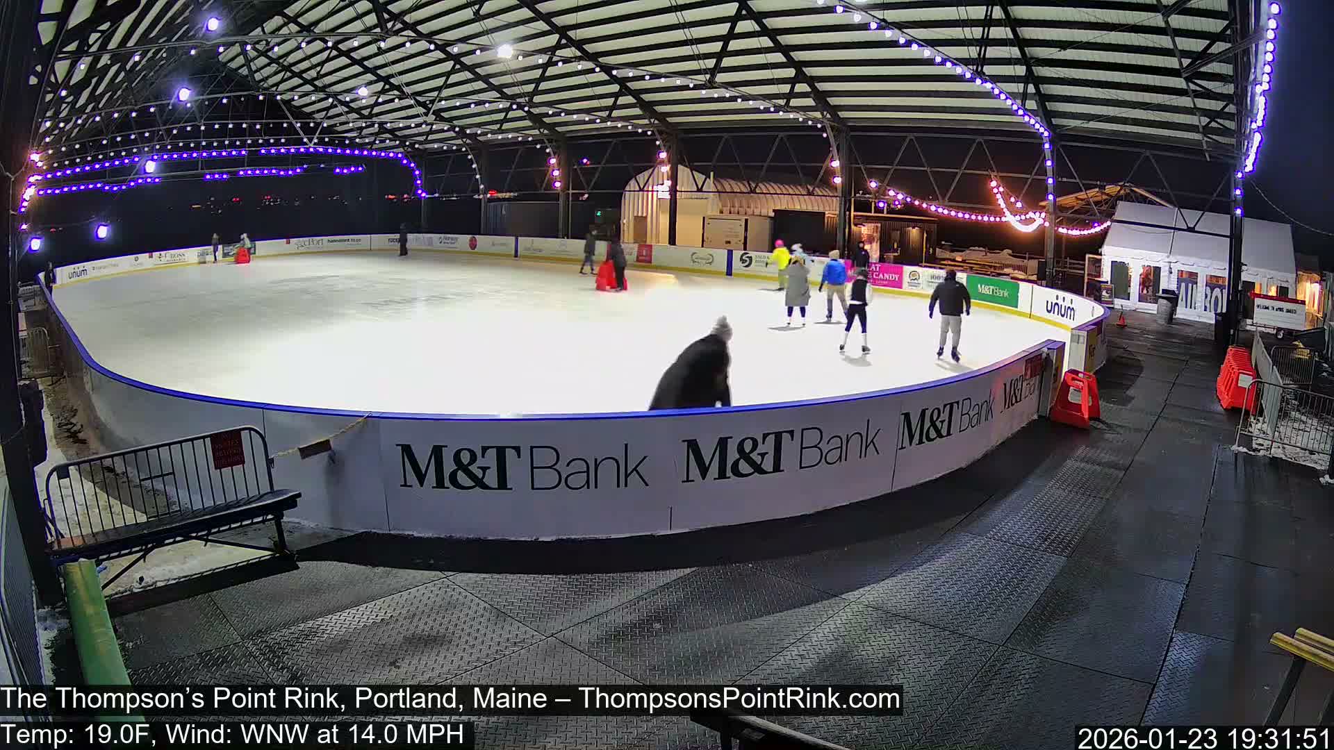 The Thompson’s Point Rink, Ice Skating Live Cam - Portland, Maine, USA