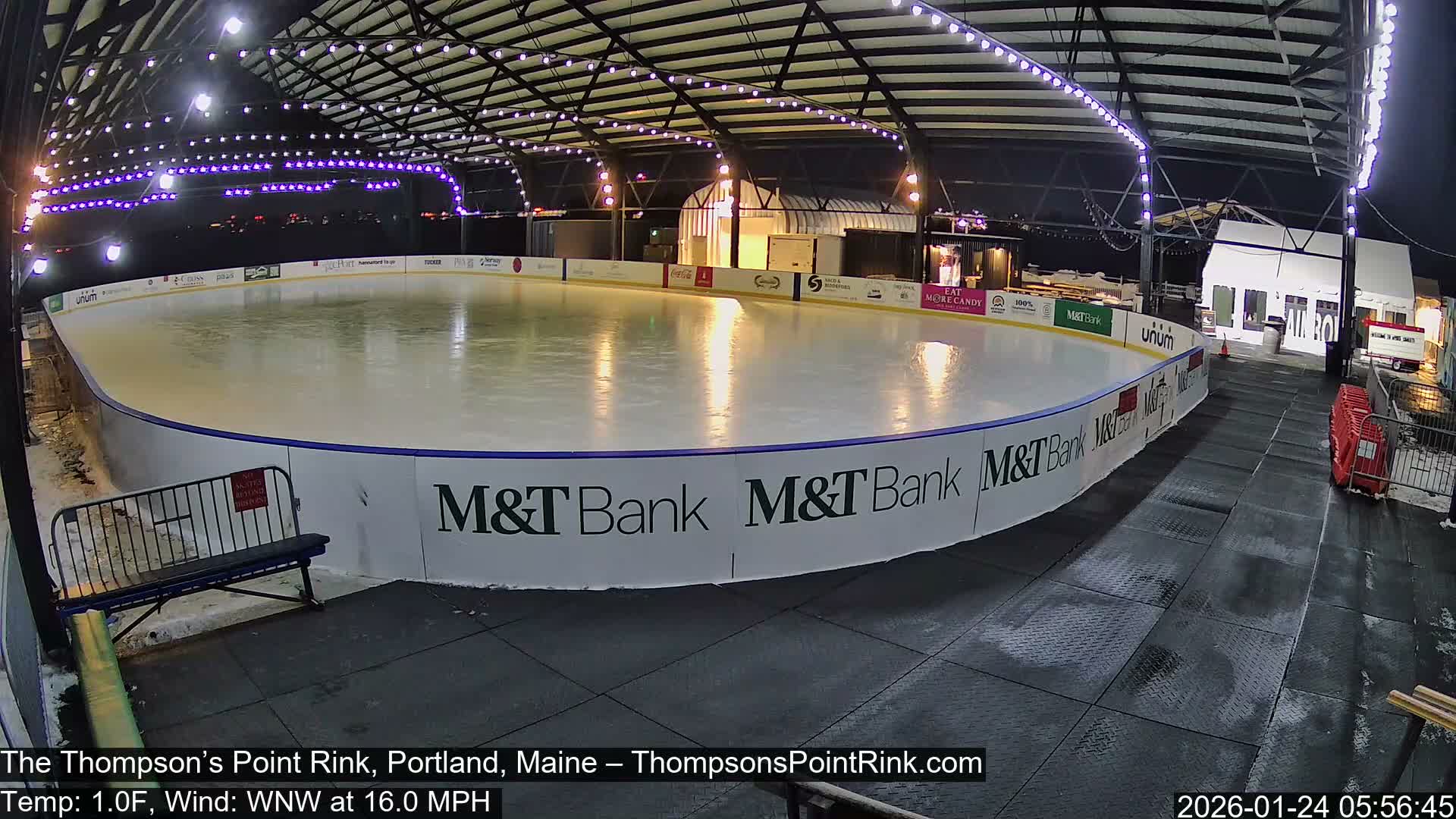 The Thompson’s Point Rink, Ice Skating Live Cam - Portland, Maine, USA