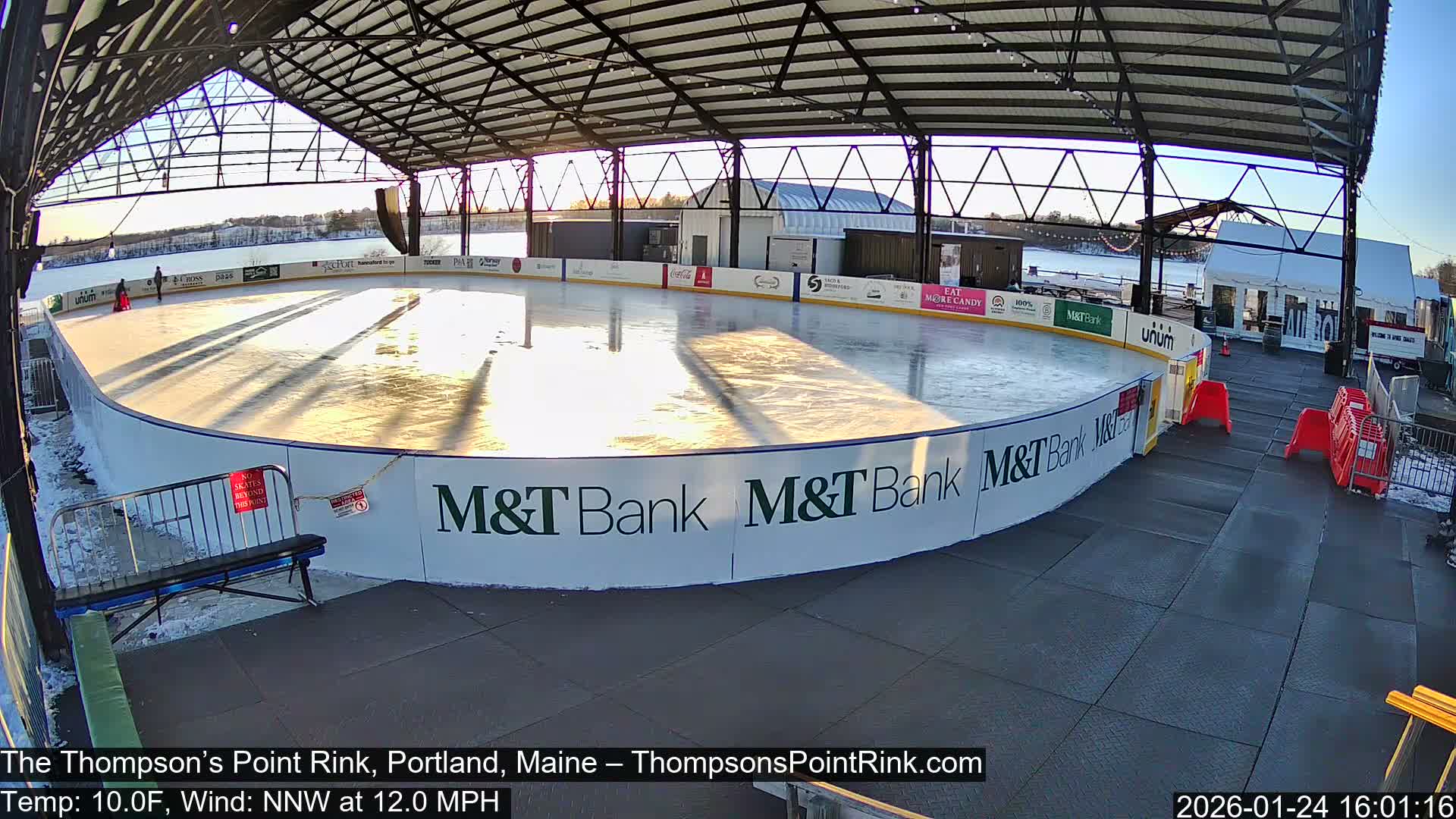 The Thompson’s Point Rink, Ice Skating Live Cam - Portland, Maine, USA