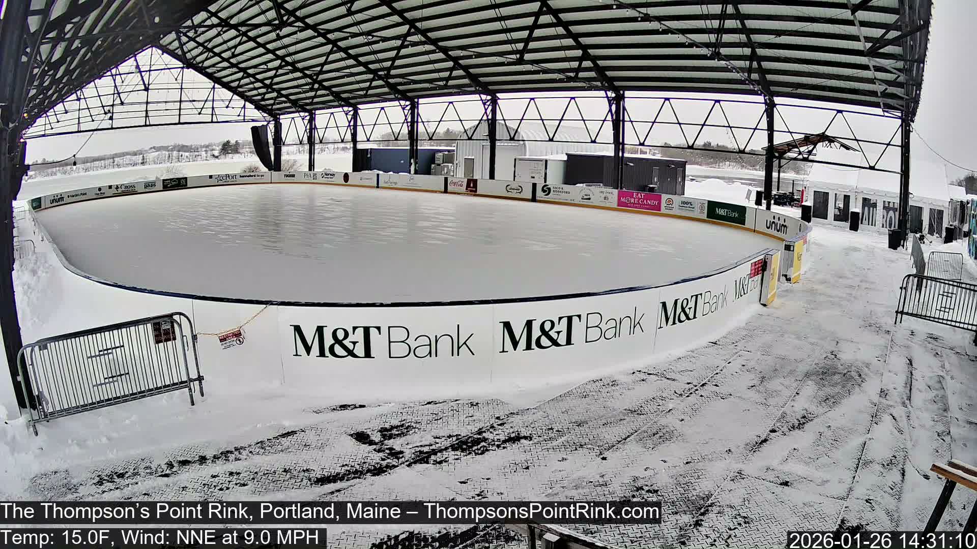 The Thompson’s Point Rink, Ice Skating Live Cam - Portland, Maine, USA