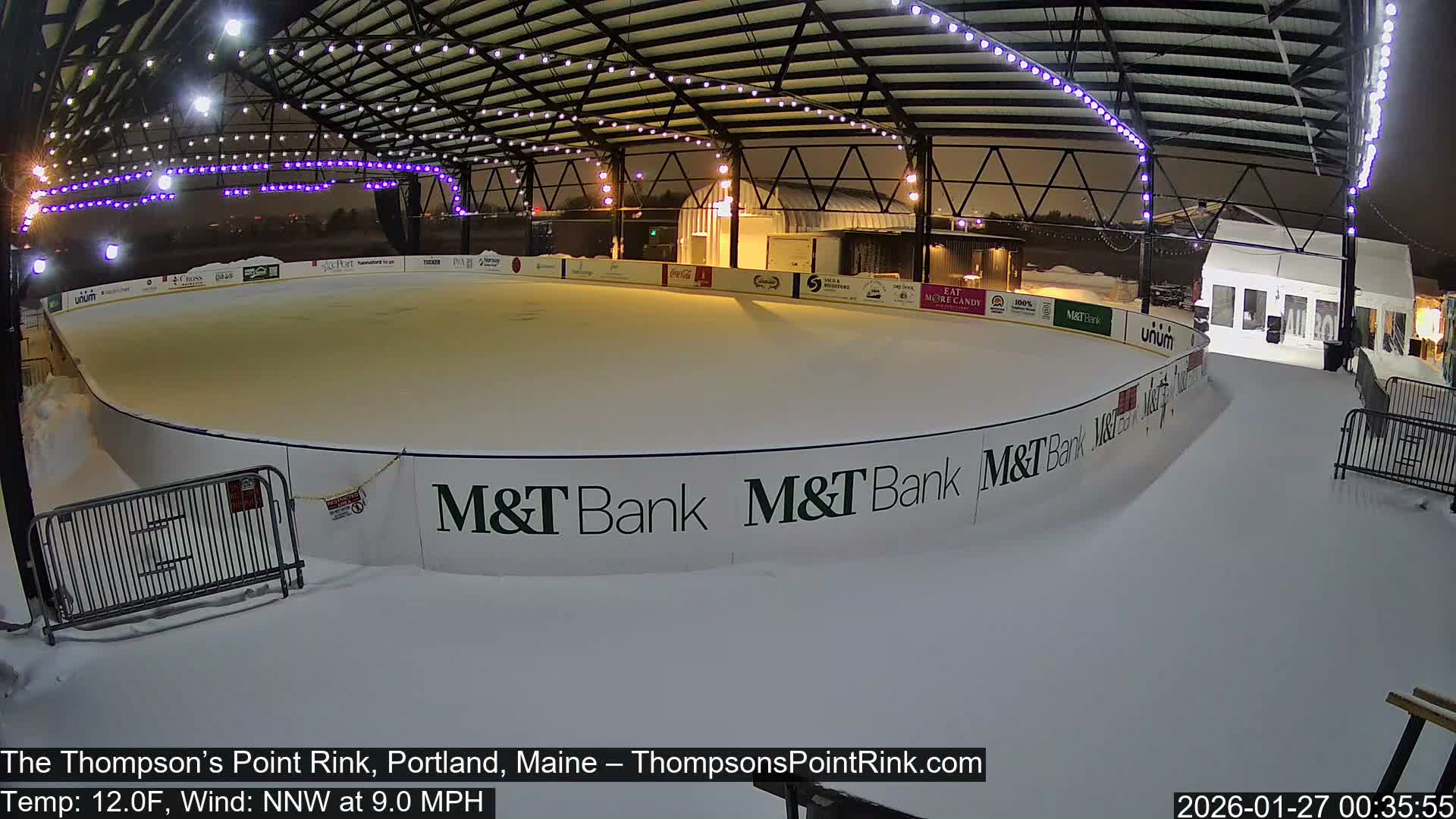 The Thompson’s Point Rink, Ice Skating Live Cam - Portland, Maine, USA