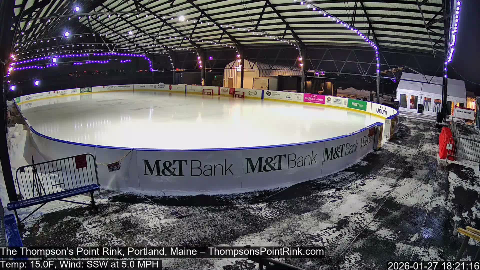 The Thompson’s Point Rink, Ice Skating Live Cam - Portland, Maine, USA