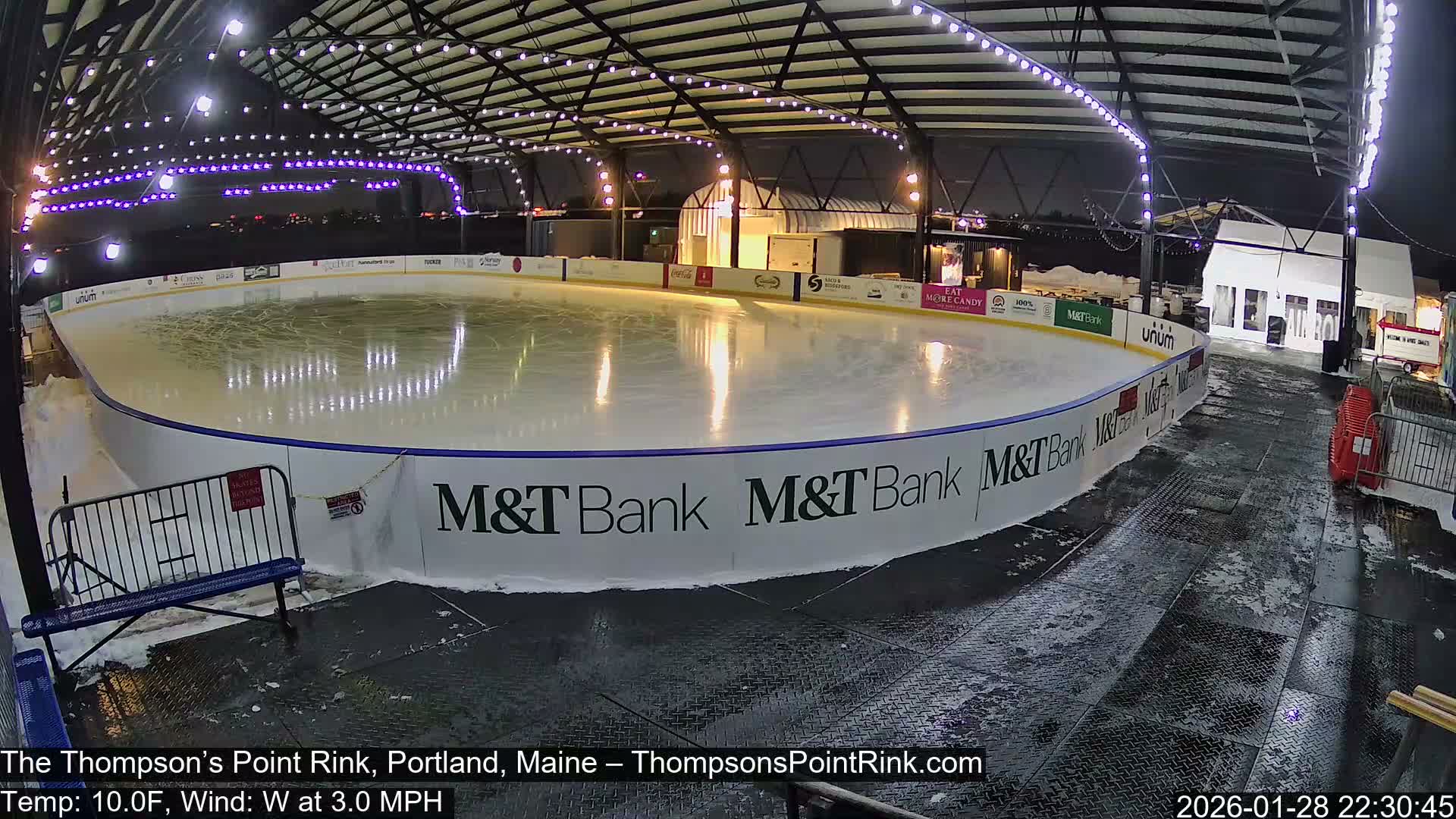 The Thompson’s Point Rink, Ice Skating Live Cam - Portland, Maine, USA