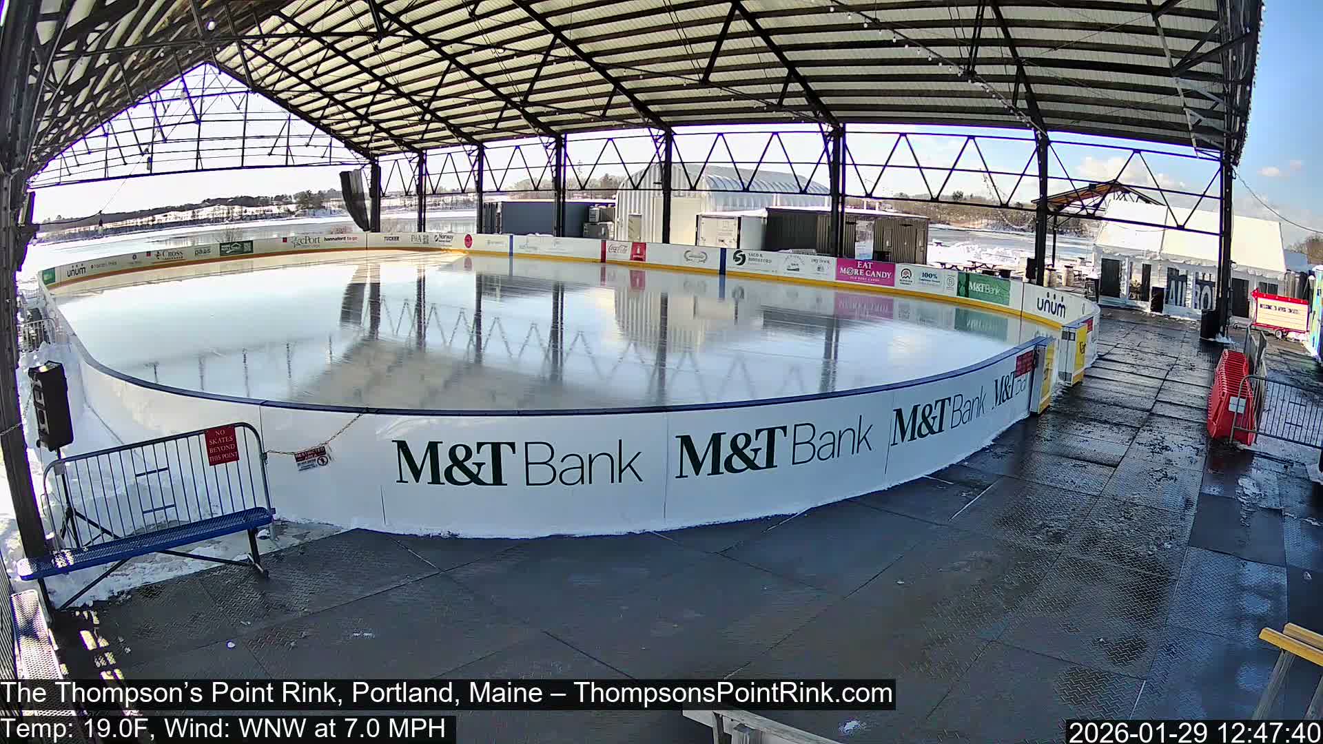 The Thompson’s Point Rink, Ice Skating Live Cam - Portland, Maine, USA