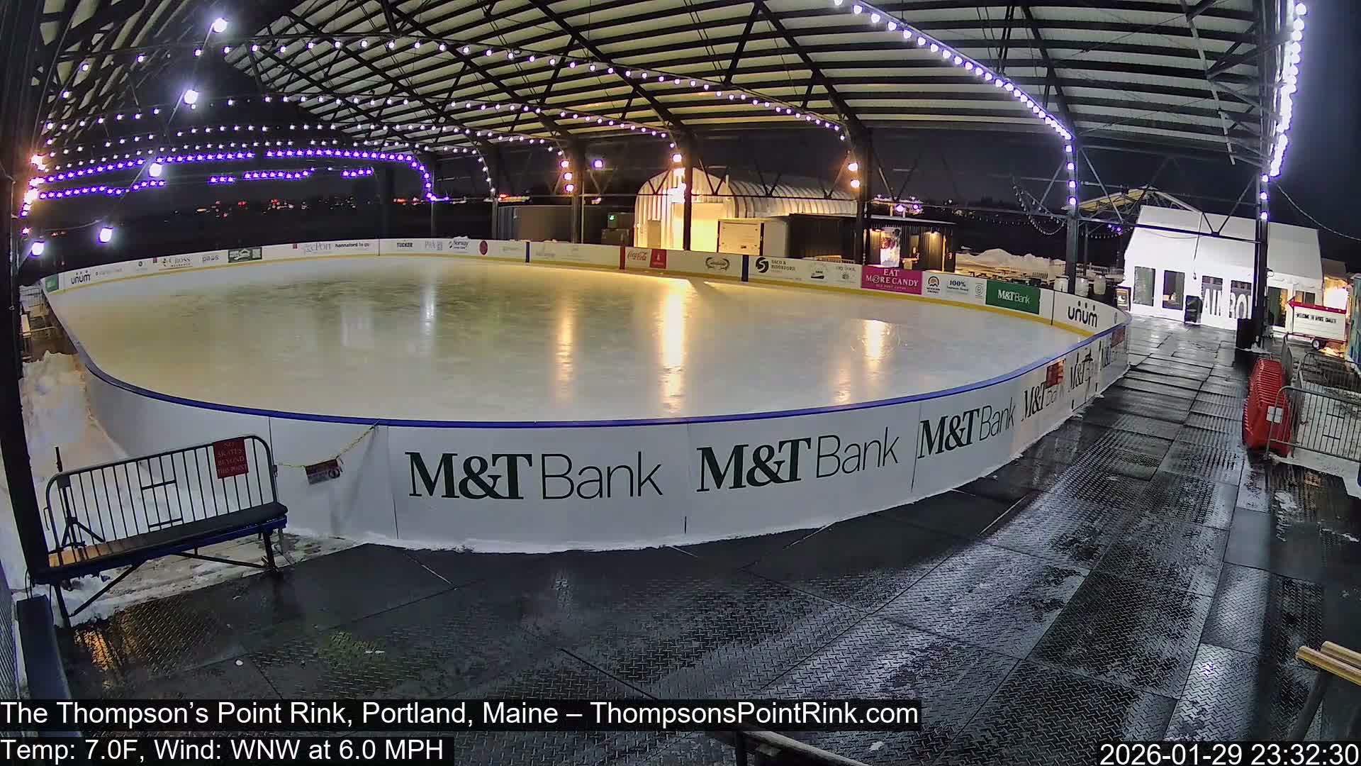 The Thompson’s Point Rink, Ice Skating Live Cam - Portland, Maine, USA