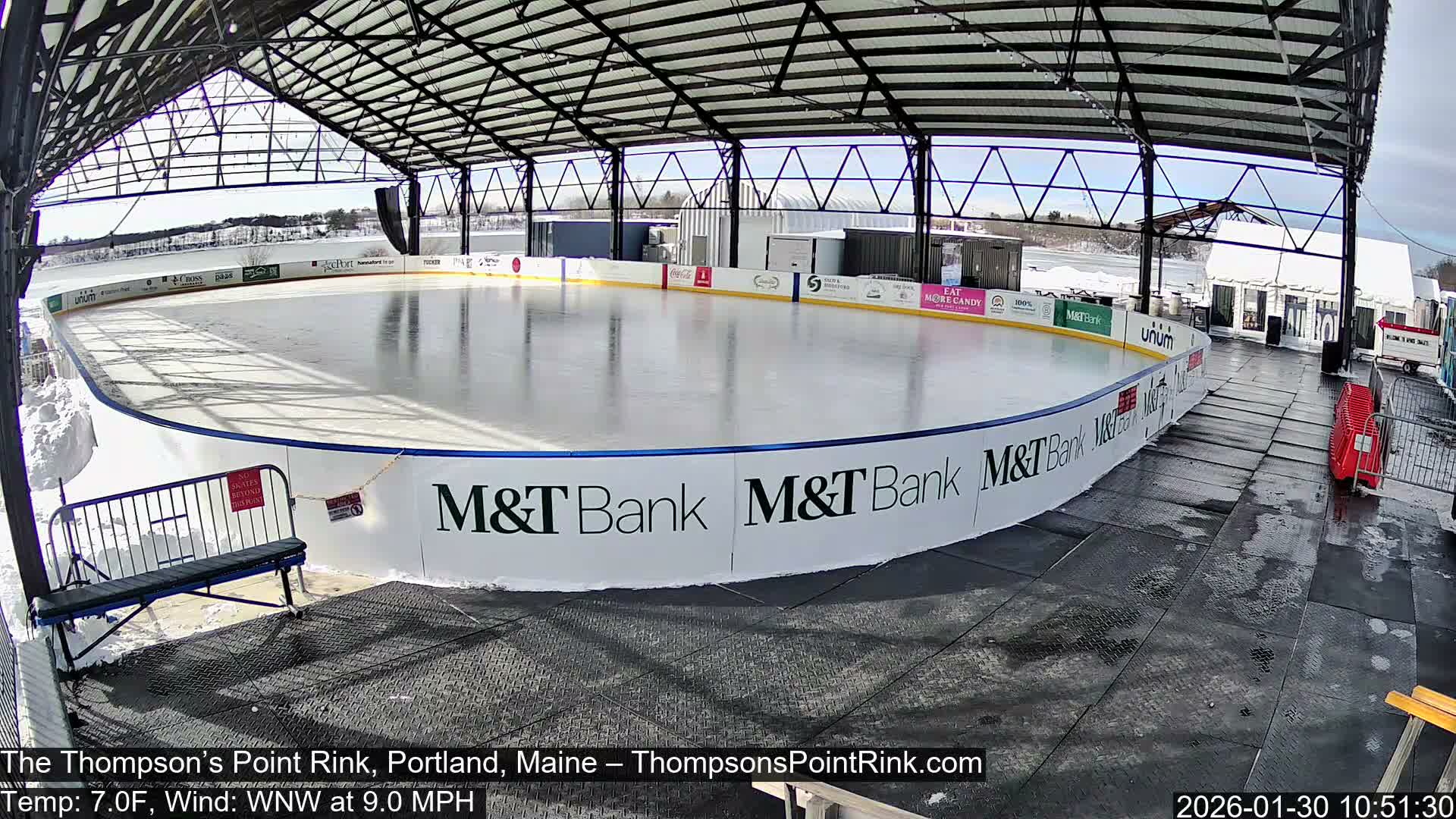 The Thompson’s Point Rink, Ice Skating Live Cam - Portland, Maine, USA