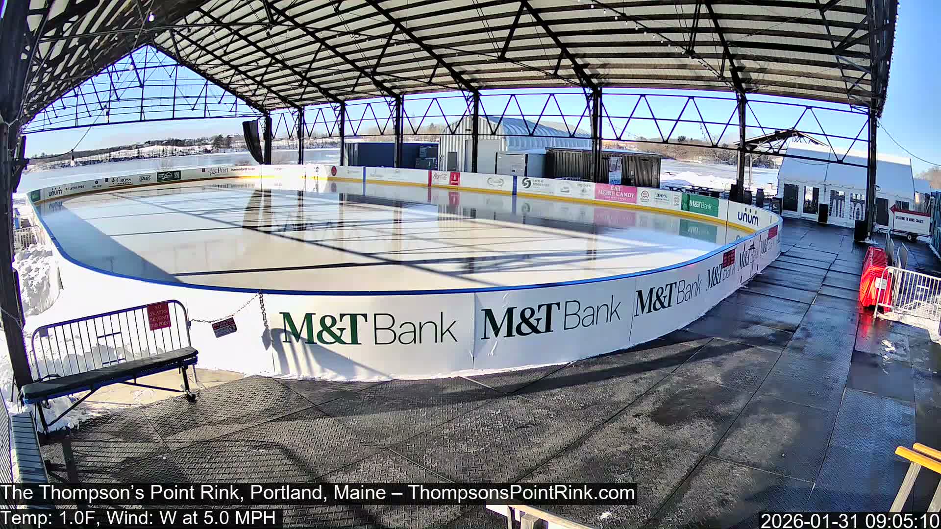 The Thompson’s Point Rink, Ice Skating Live Cam - Portland, Maine, USA