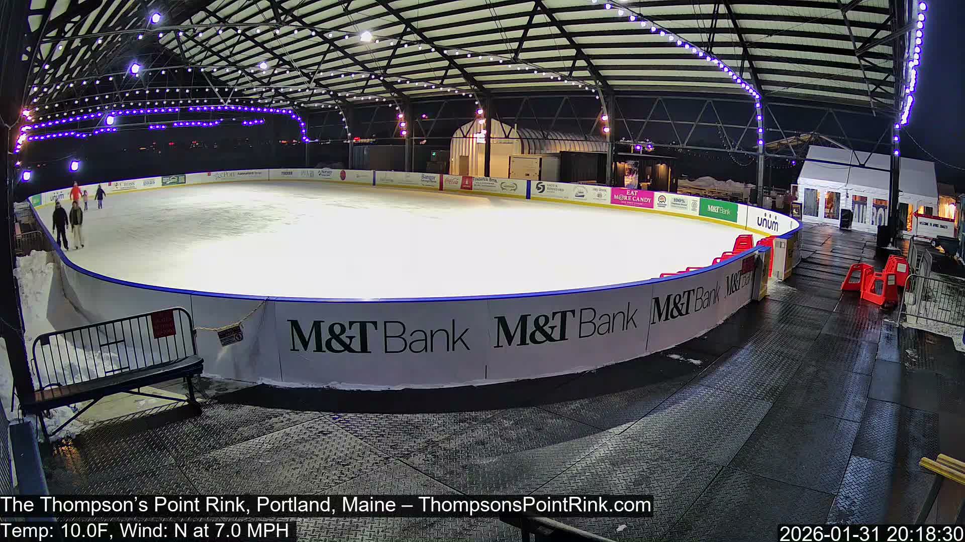 The Thompson’s Point Rink, Ice Skating Live Cam - Portland, Maine, USA
