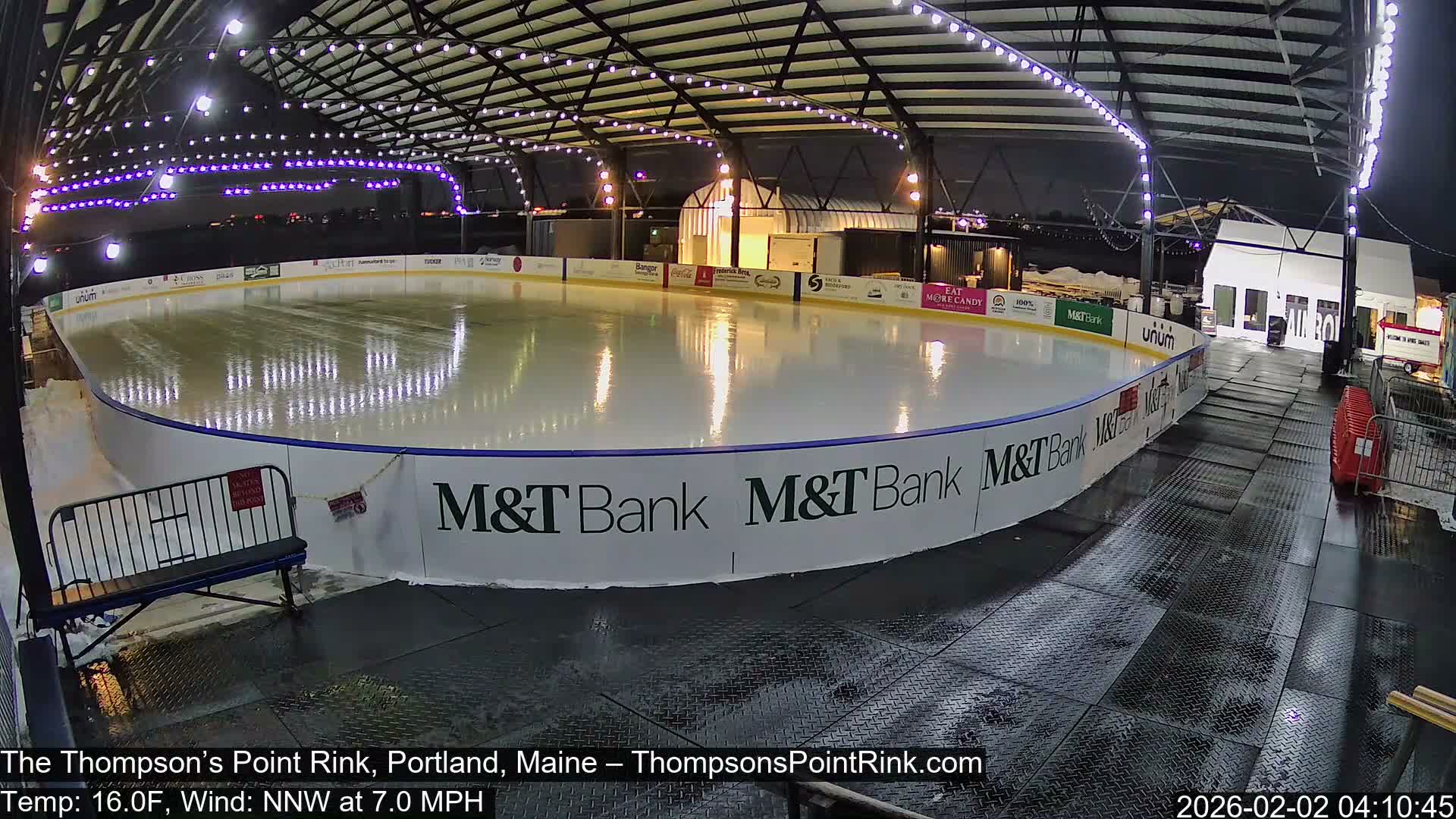 The Thompson’s Point Rink, Ice Skating Live Cam - Portland, Maine, USA