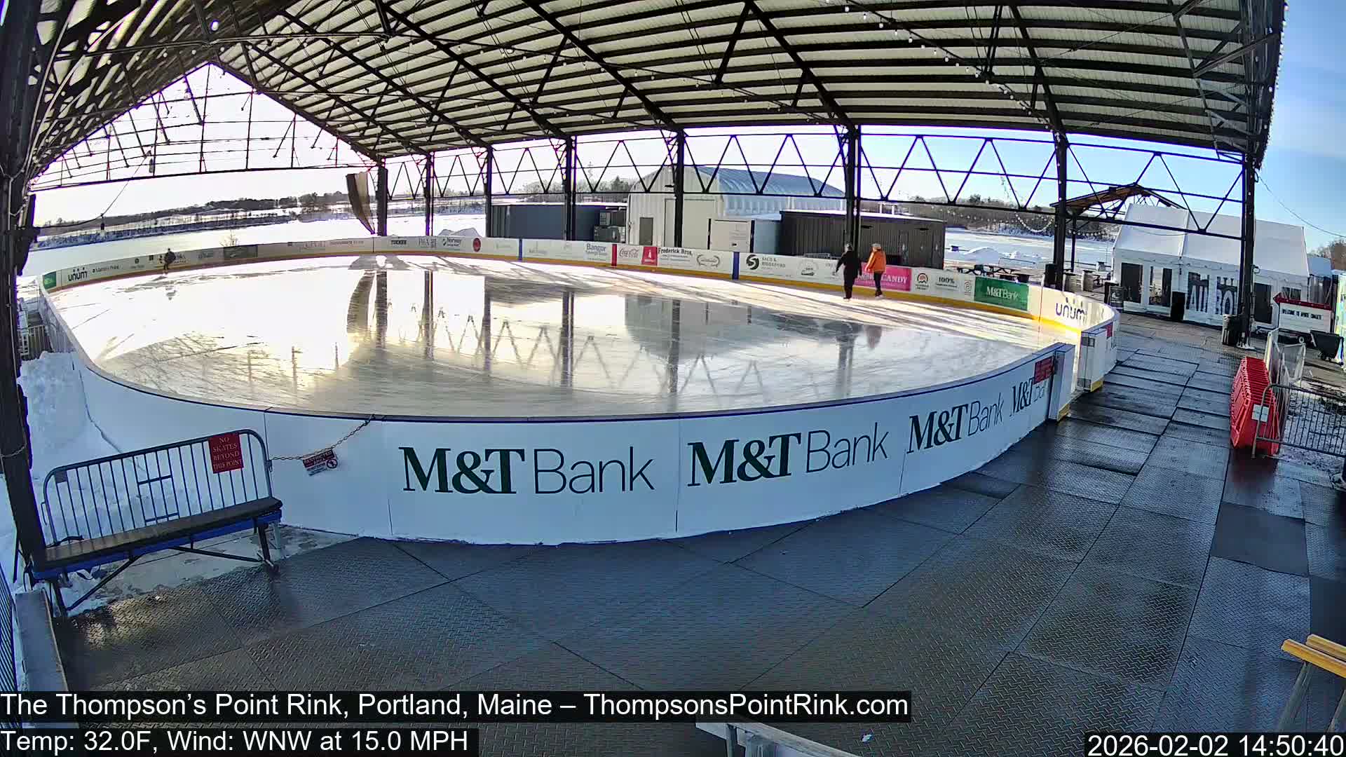 The Thompson’s Point Rink, Ice Skating Live Cam - Portland, Maine, USA