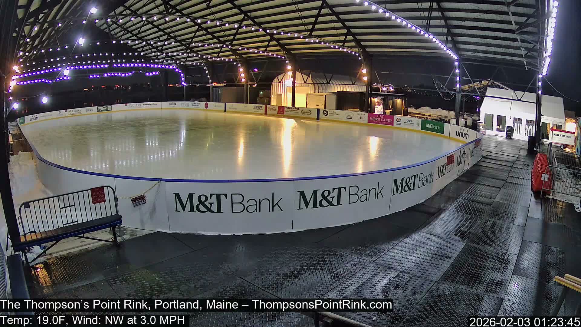 The Thompson’s Point Rink, Ice Skating Live Cam - Portland, Maine, USA