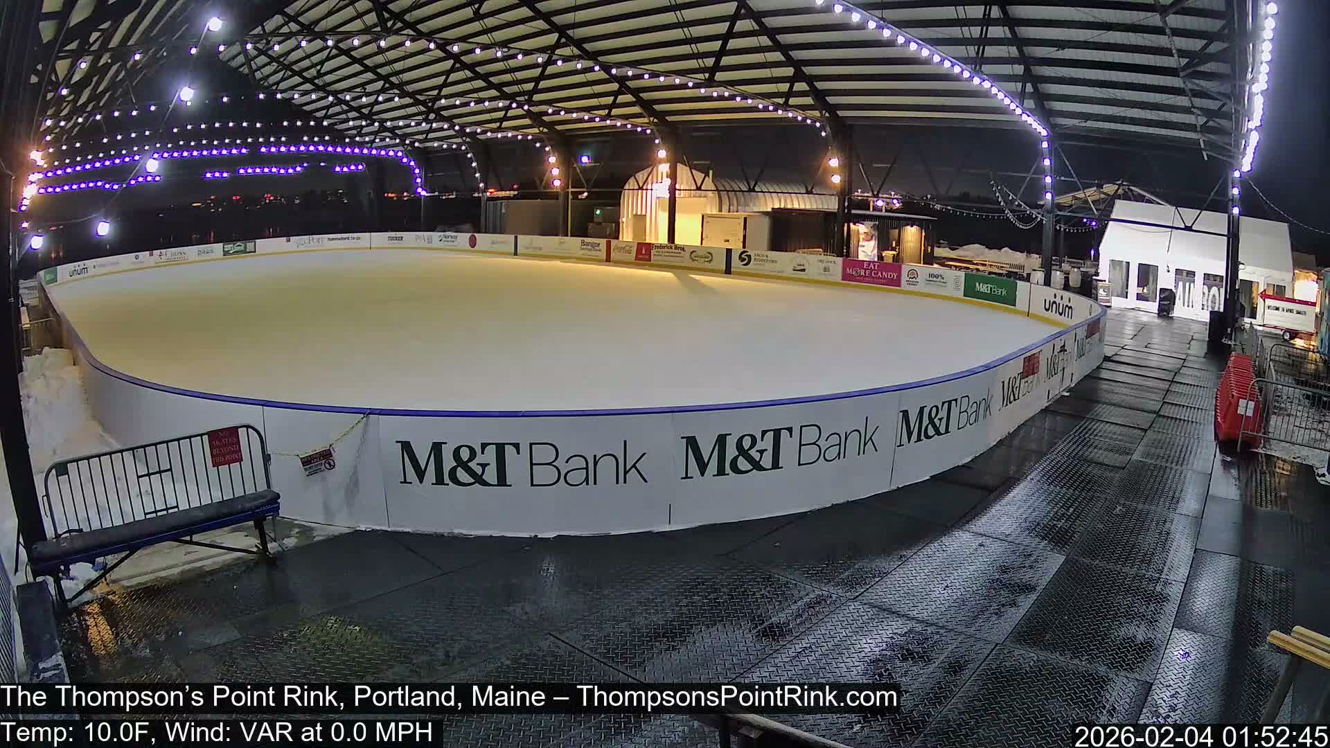 The Thompson’s Point Rink, Ice Skating Live Cam - Portland, Maine, USA