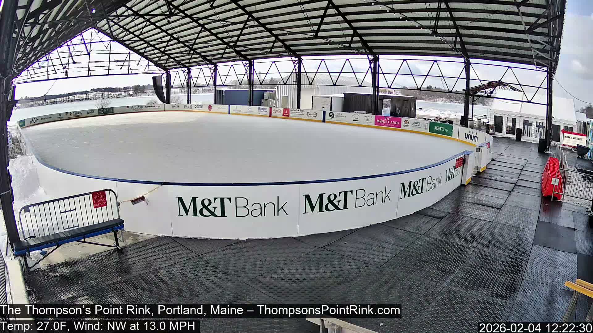 The Thompson’s Point Rink, Ice Skating Live Cam - Portland, Maine, USA