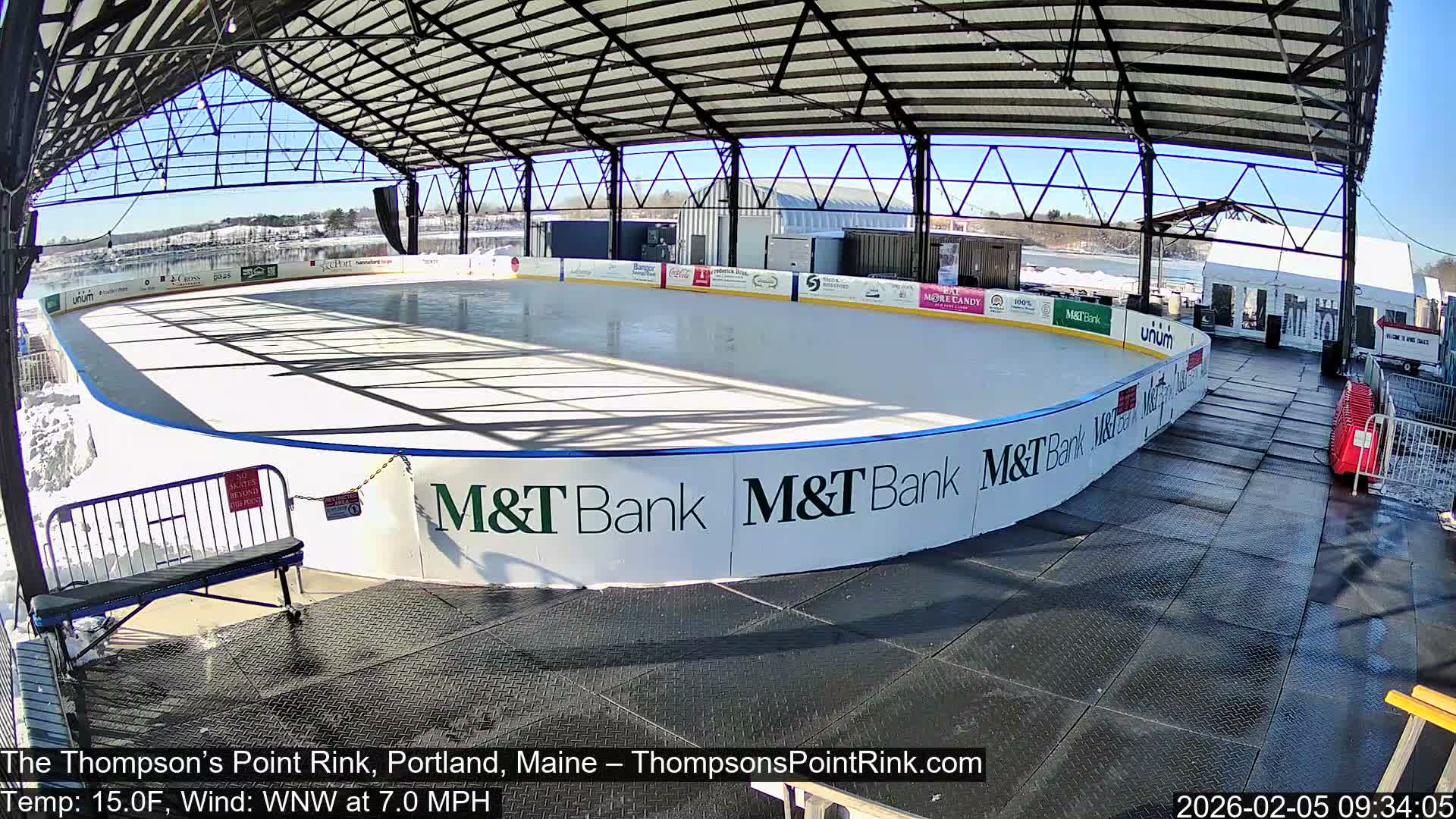 The Thompson’s Point Rink, Ice Skating Live Cam - Portland, Maine, USA