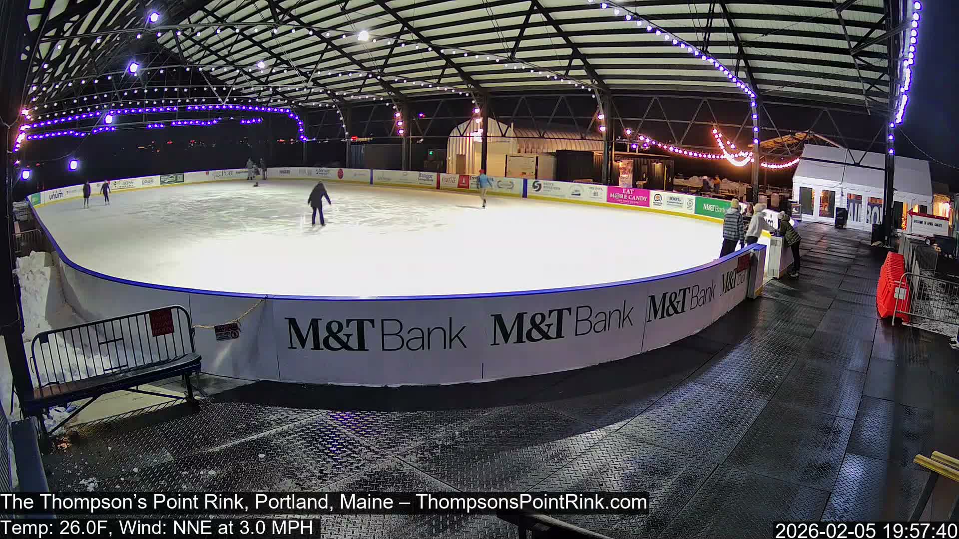 The Thompson’s Point Rink, Ice Skating Live Cam - Portland, Maine, USA