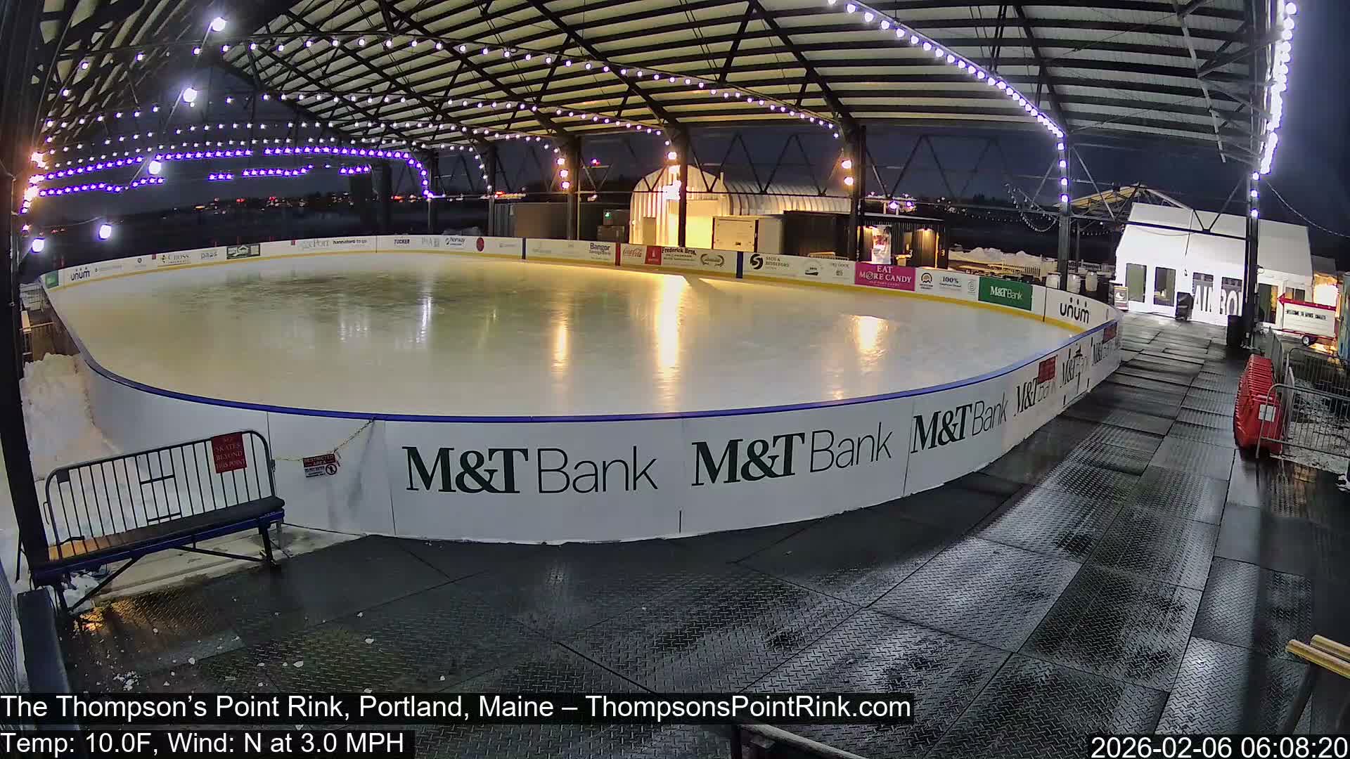 The Thompson’s Point Rink, Ice Skating Live Cam - Portland, Maine, USA