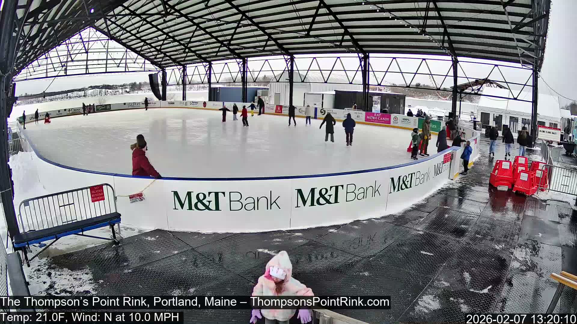 The Thompson’s Point Rink, Ice Skating Live Cam - Portland, Maine, USA