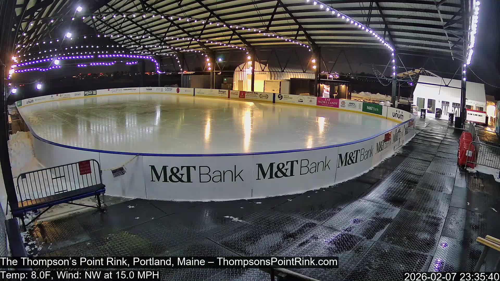 The Thompson’s Point Rink, Ice Skating Live Cam - Portland, Maine, USA
