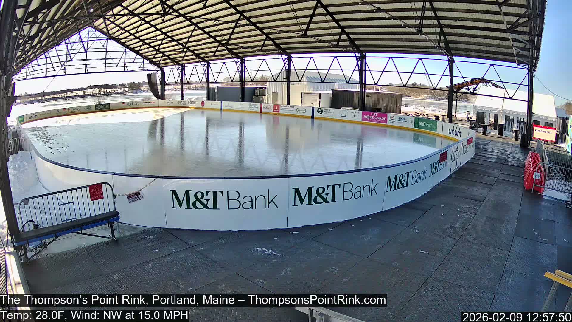The Thompson’s Point Rink, Ice Skating Live Cam - Portland, Maine, USA