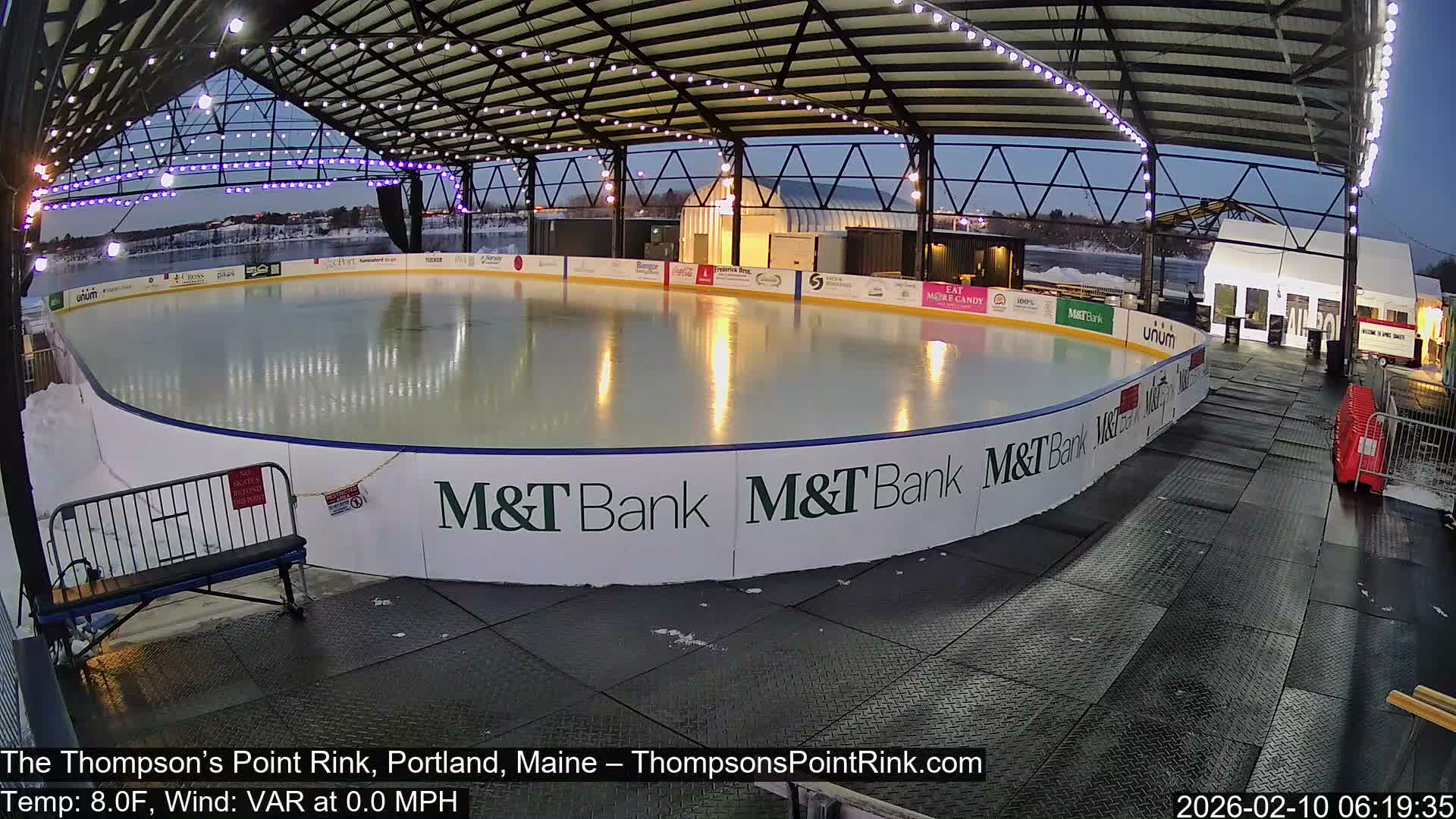 The Thompson’s Point Rink, Ice Skating Live Cam - Portland, Maine, USA