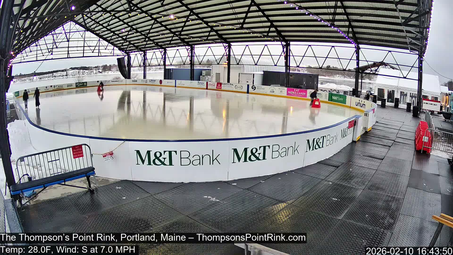The Thompson’s Point Rink, Ice Skating Live Cam - Portland, Maine, USA