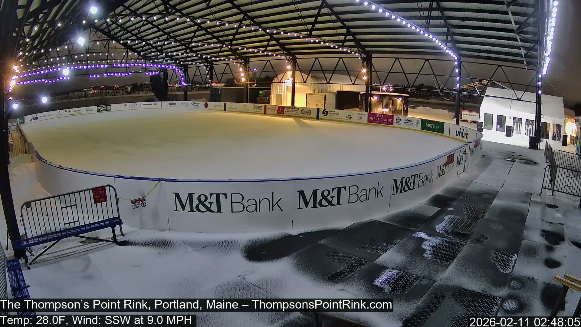 The Thompson’s Point Rink, Ice Skating Live Cam - Portland, Maine, USA