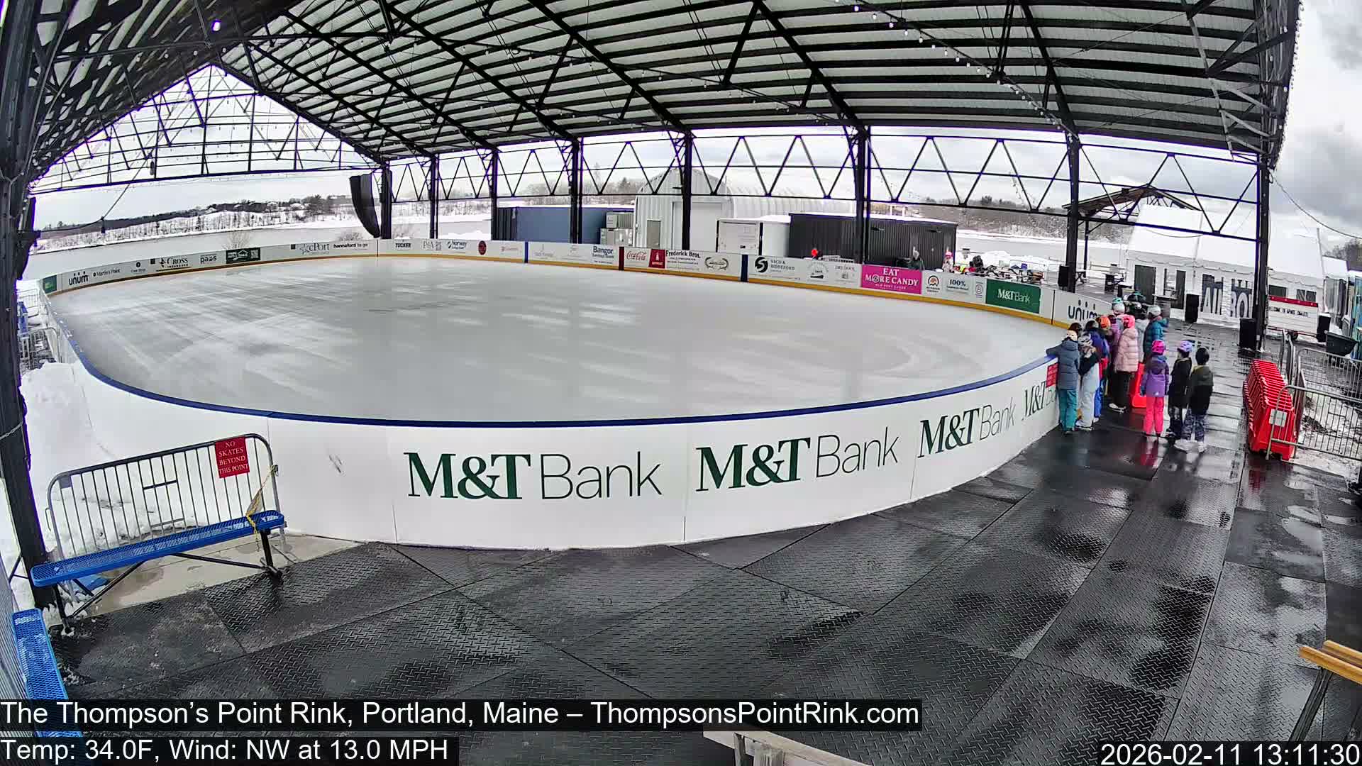 The Thompson’s Point Rink, Ice Skating Live Cam - Portland, Maine, USA