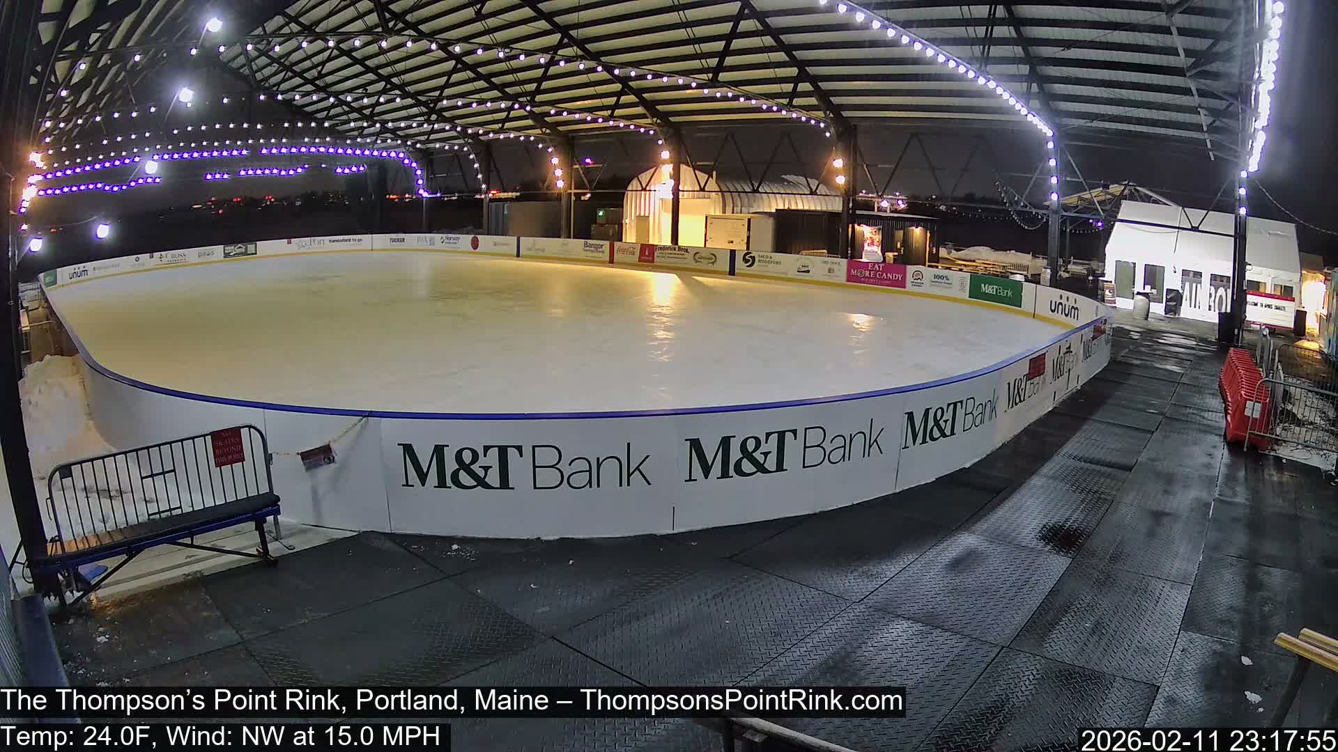 The Thompson’s Point Rink, Ice Skating Live Cam - Portland, Maine, USA