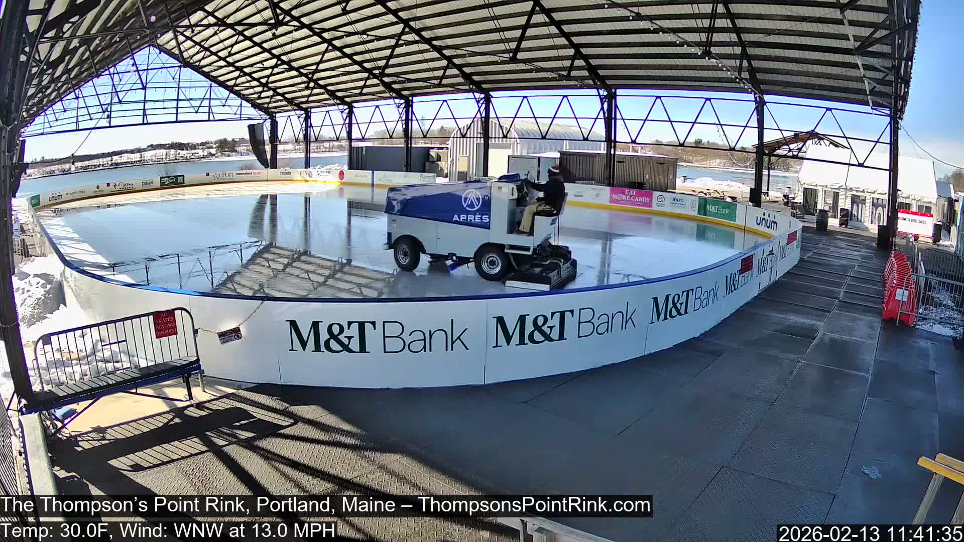 The Thompson’s Point Rink, Ice Skating Live Cam - Portland, Maine, USA