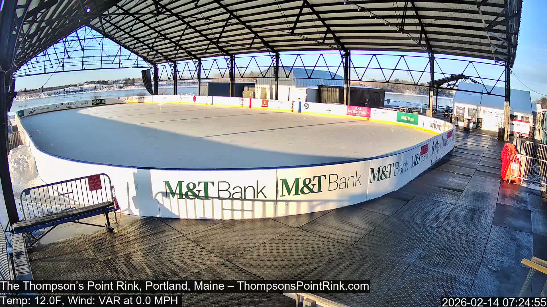 The Thompson’s Point Rink, Ice Skating Live Cam - Portland, Maine, USA