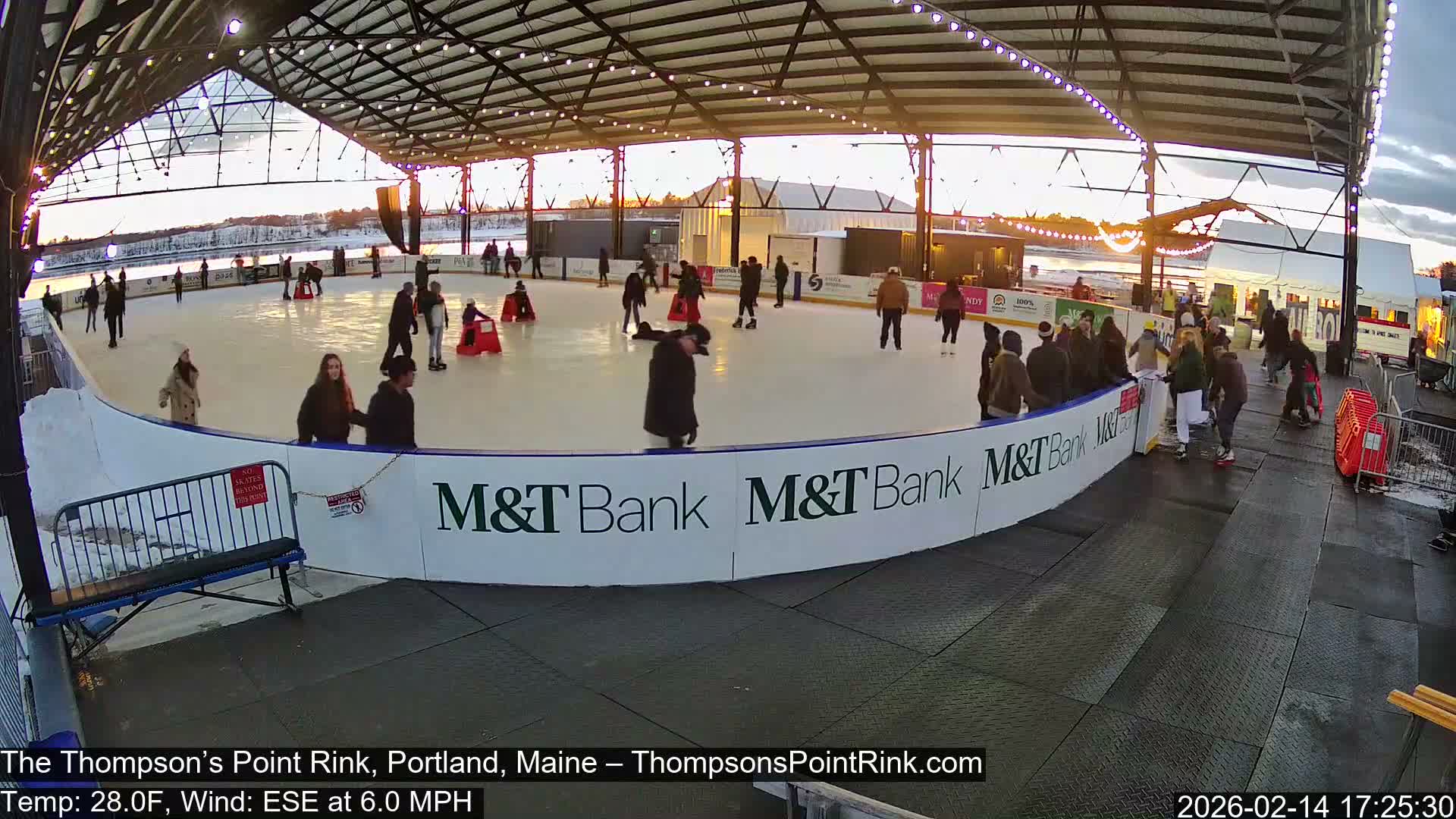 The Thompson’s Point Rink, Ice Skating Live Cam - Portland, Maine, USA