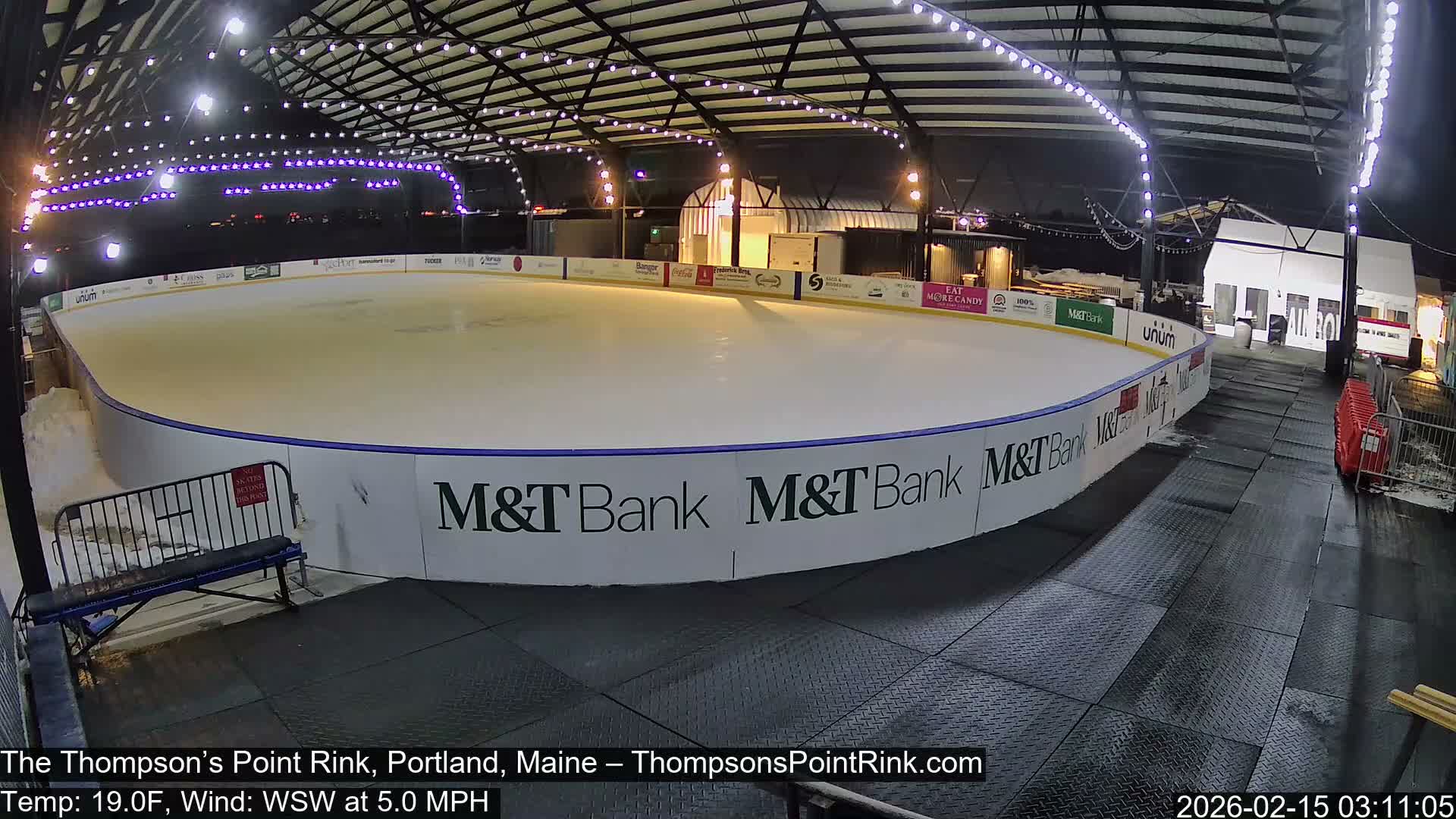 The Thompson’s Point Rink, Ice Skating Live Cam - Portland, Maine, USA