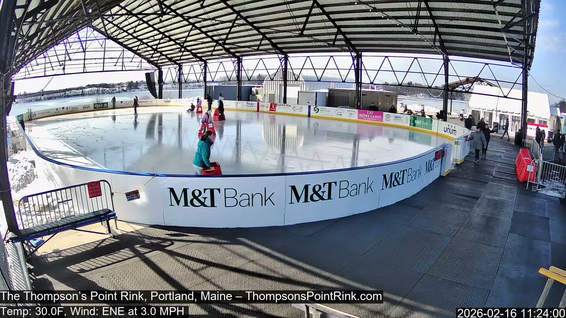 The Thompson’s Point Rink, Ice Skating Live Cam - Portland, Maine, USA