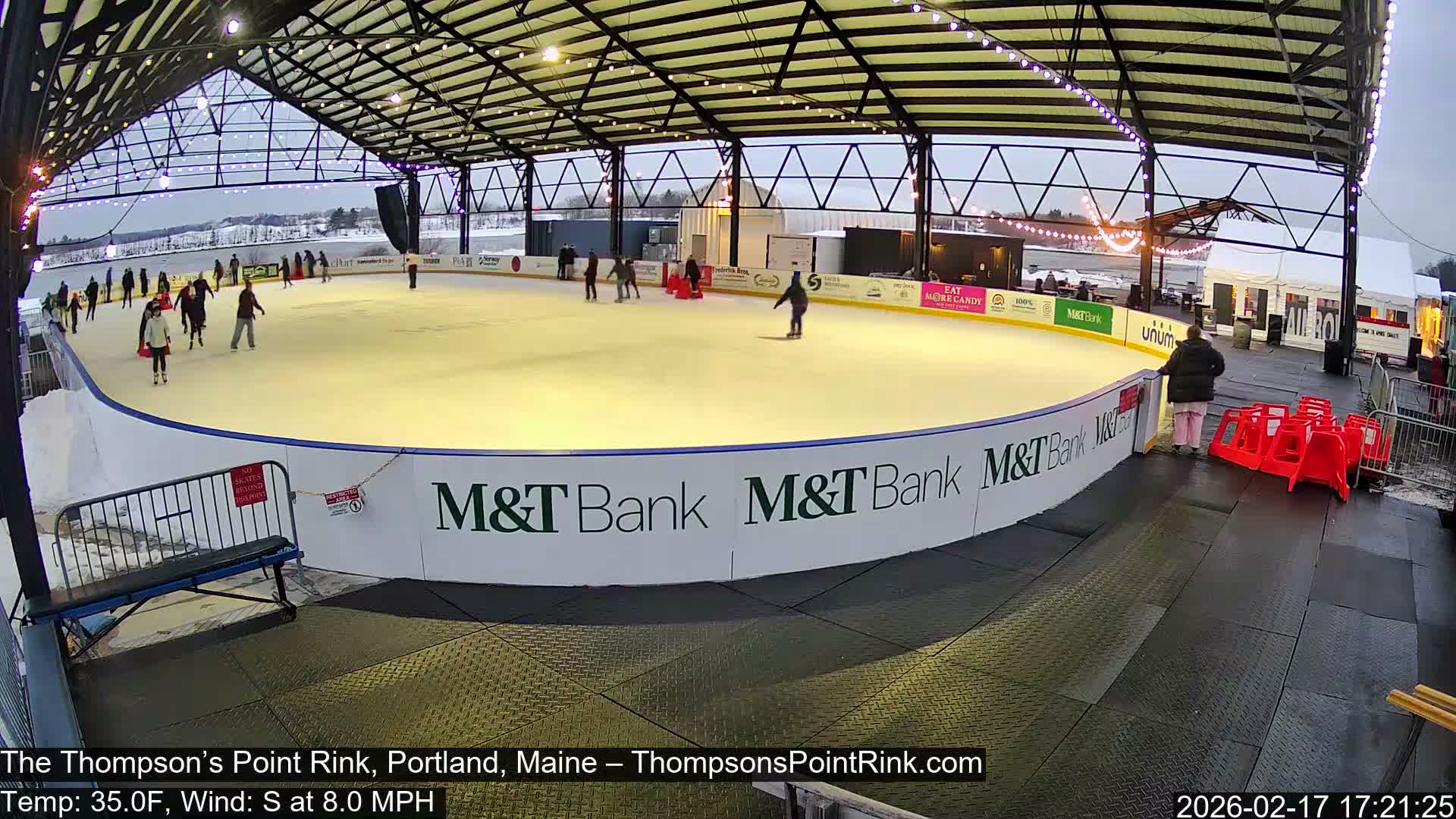 The Thompson’s Point Rink, Ice Skating Live Cam - Portland, Maine, USA